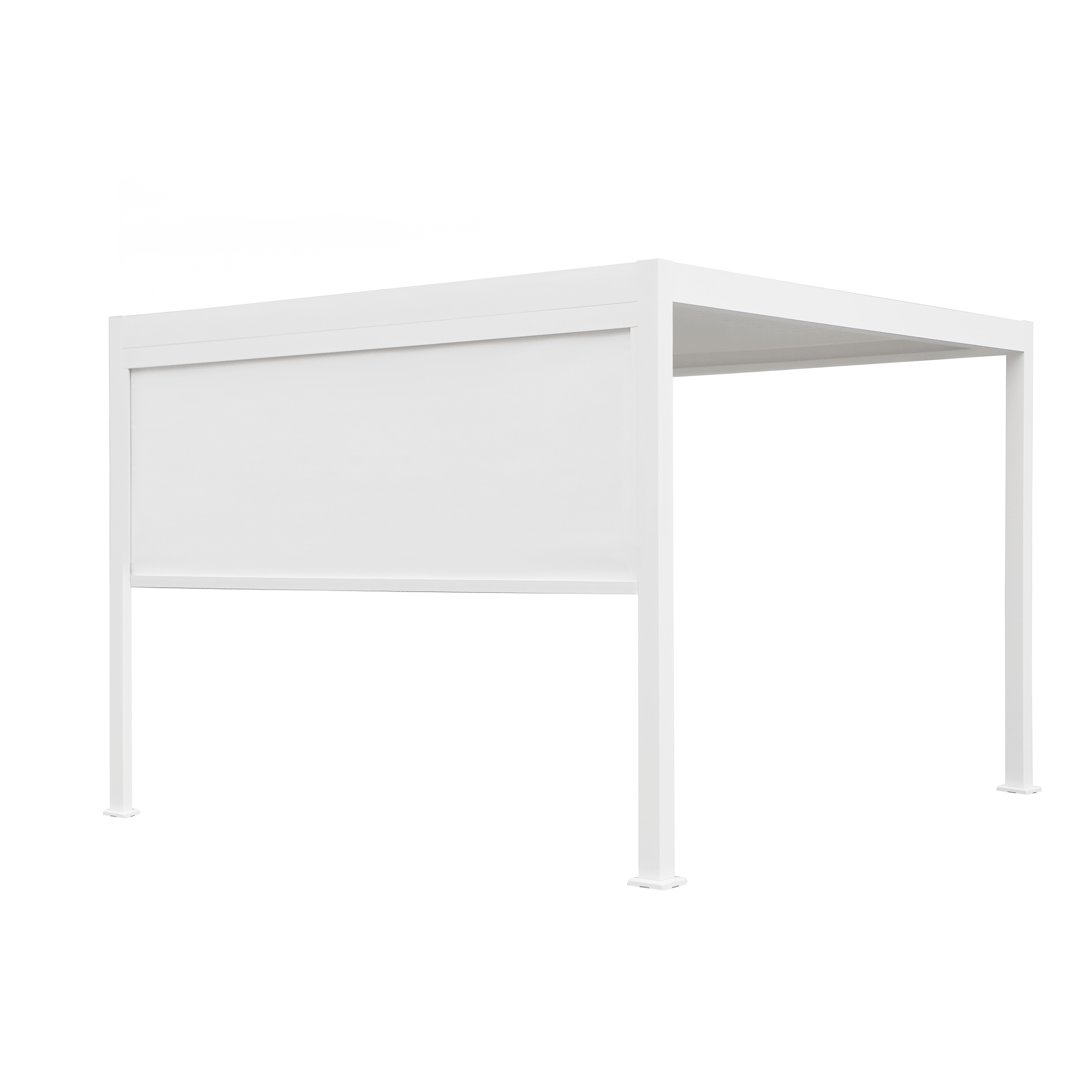 Store latéral en aluminium blanc NATERIAL pour pergola Astra, L.340.8xH.231.6 cm - 5
