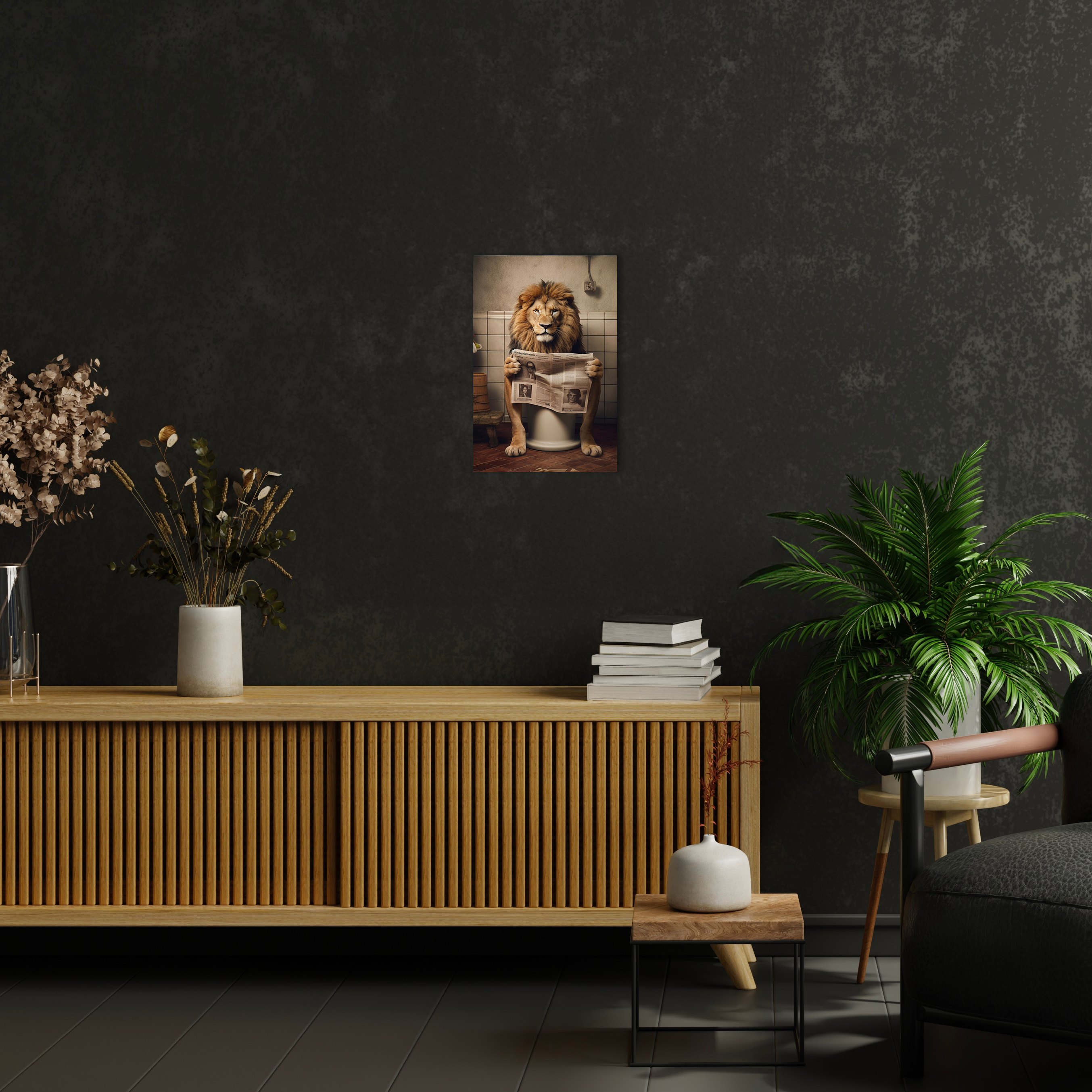 Toile Trone du lion, multicouleur CEANOTHE l.30 x H.44.5 cm - 2