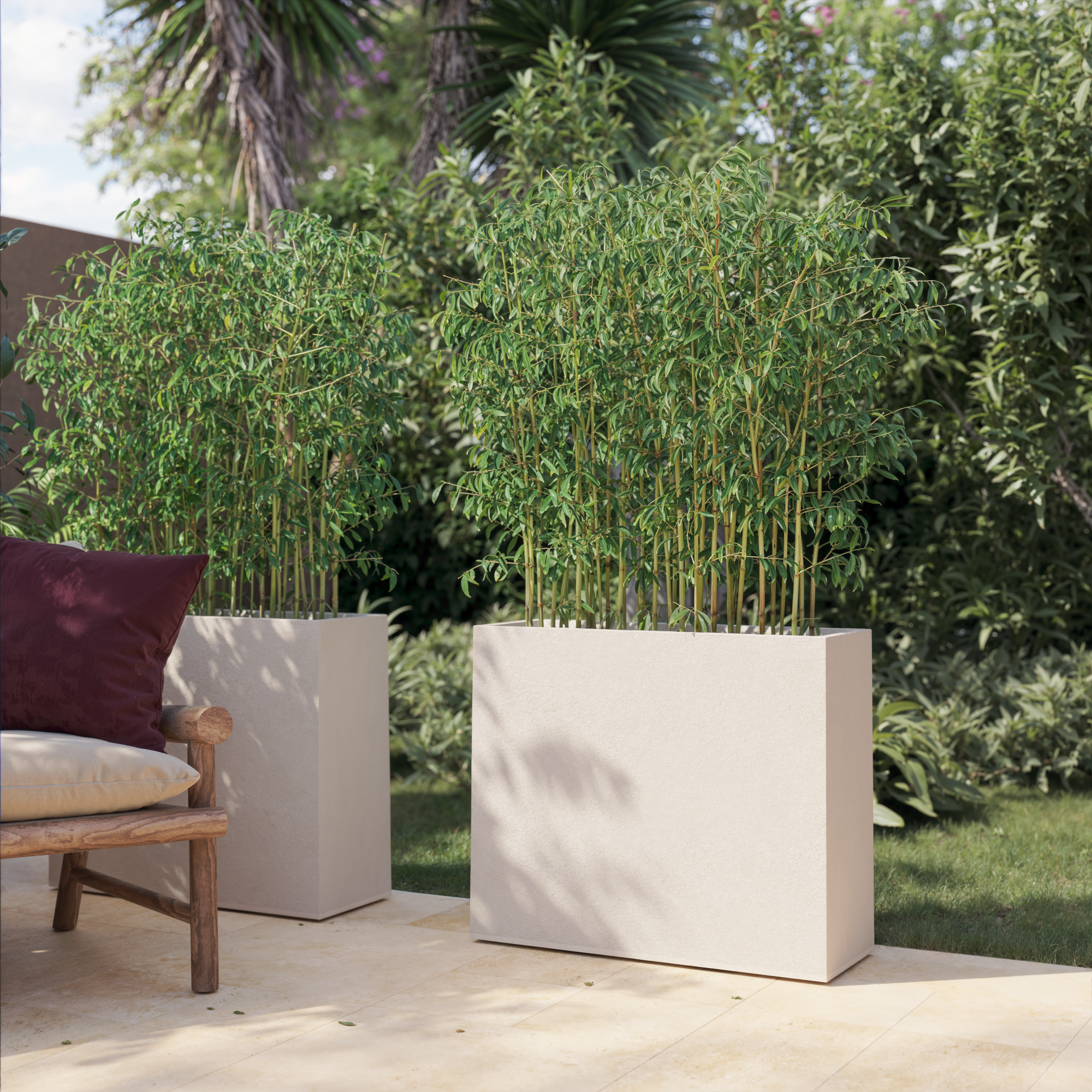 	
Vaso de plástico Naterial 80x68 cm creme - 3