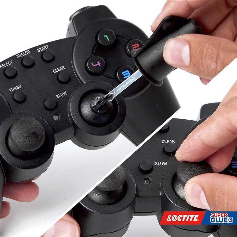 Pegamento instantáneo Super Glue-3 Loctite 5 gr con pincel transparente para metal, cuero, madera, cerámica, plástico, cartón, impermeable, resistente a las intemperies, resistencia de vibración, se puede pintar. Para unir materiales. - 5
