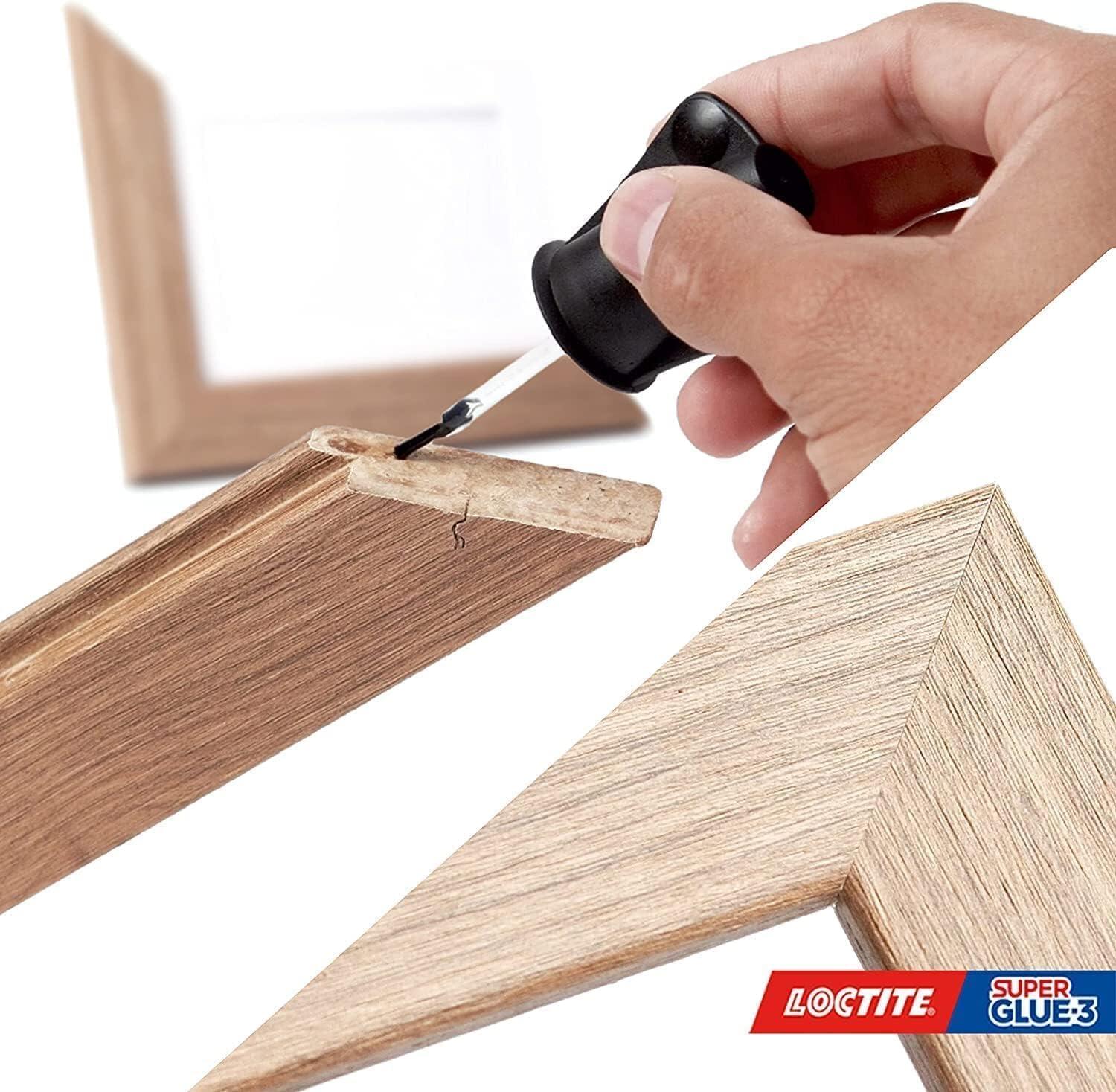 Pegamento instantáneo Super Glue-3 Loctite 5 gr con pincel transparente para metal, cuero, madera, cerámica, plástico, cartón, impermeable, resistente a las intemperies, resistencia de vibración, se puede pintar. Para unir materiales. - 4