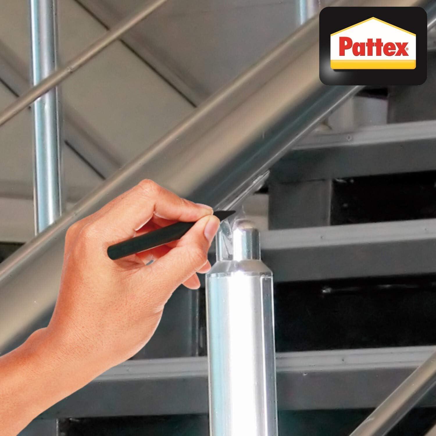 Cola PATTEX Nural 27 2 x 11 ml gris para aluminio, aplicación con espátula, bi componente para mezclar, resistente a la intemperie, impermeable,  resistente a las vibraciones, se puede pintar. Para pegar y reparar un material roto. - 4