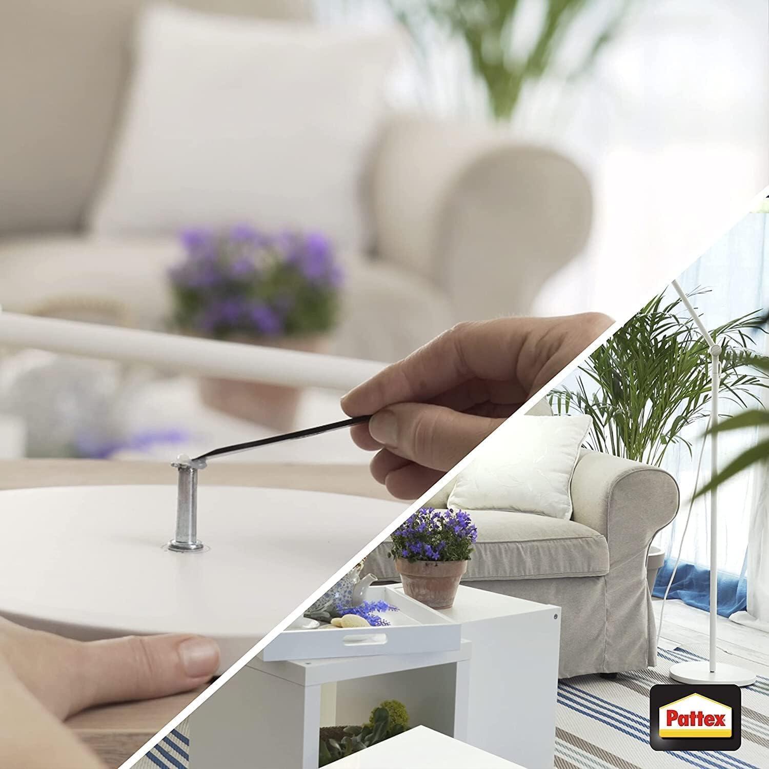 Pegamento universal PATTEX Nural 23 22 ml transparente para cerámica, bi componente para mezclar, se puede pintar, resiste a las torsiones. Para pegar y reparar un material roto. - 3