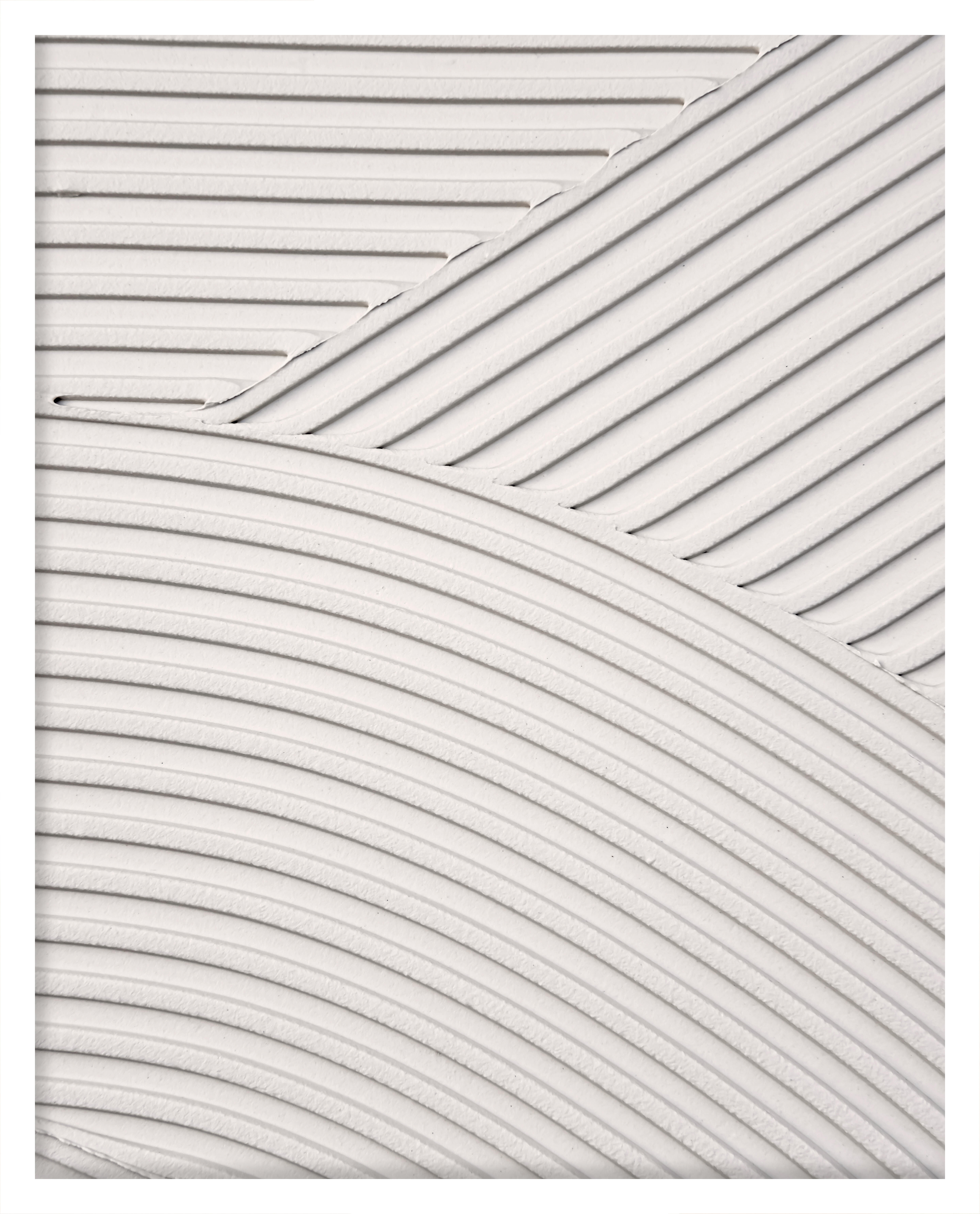 Gad Gonzalez Arte Y Decoración  Cuadro Pintura Impresa Enmarcada Zen Rectangular De 42 X 52 Cm. Plexiglás Lineal Marco Color Blanco , Leroy Merlin