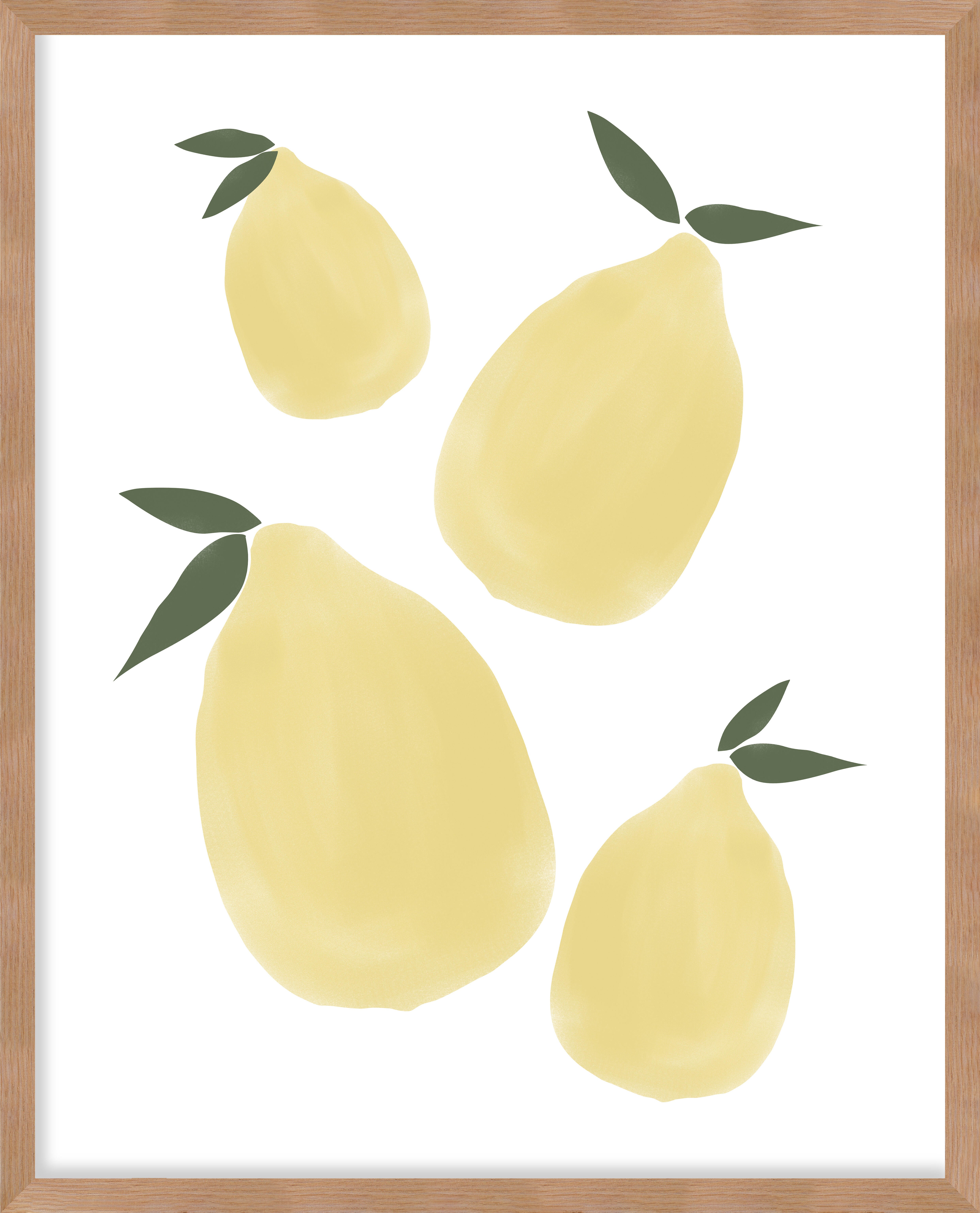 Gad Gonzalez Arte Y Decoración  Cuadro Pintura Impresa Enmarcada Comida Y Bebida Rectangular De 42 X 52 Cm. Plexiglás Lemon Fruit Marco Color Roble Amarillo , Leroy Merlin