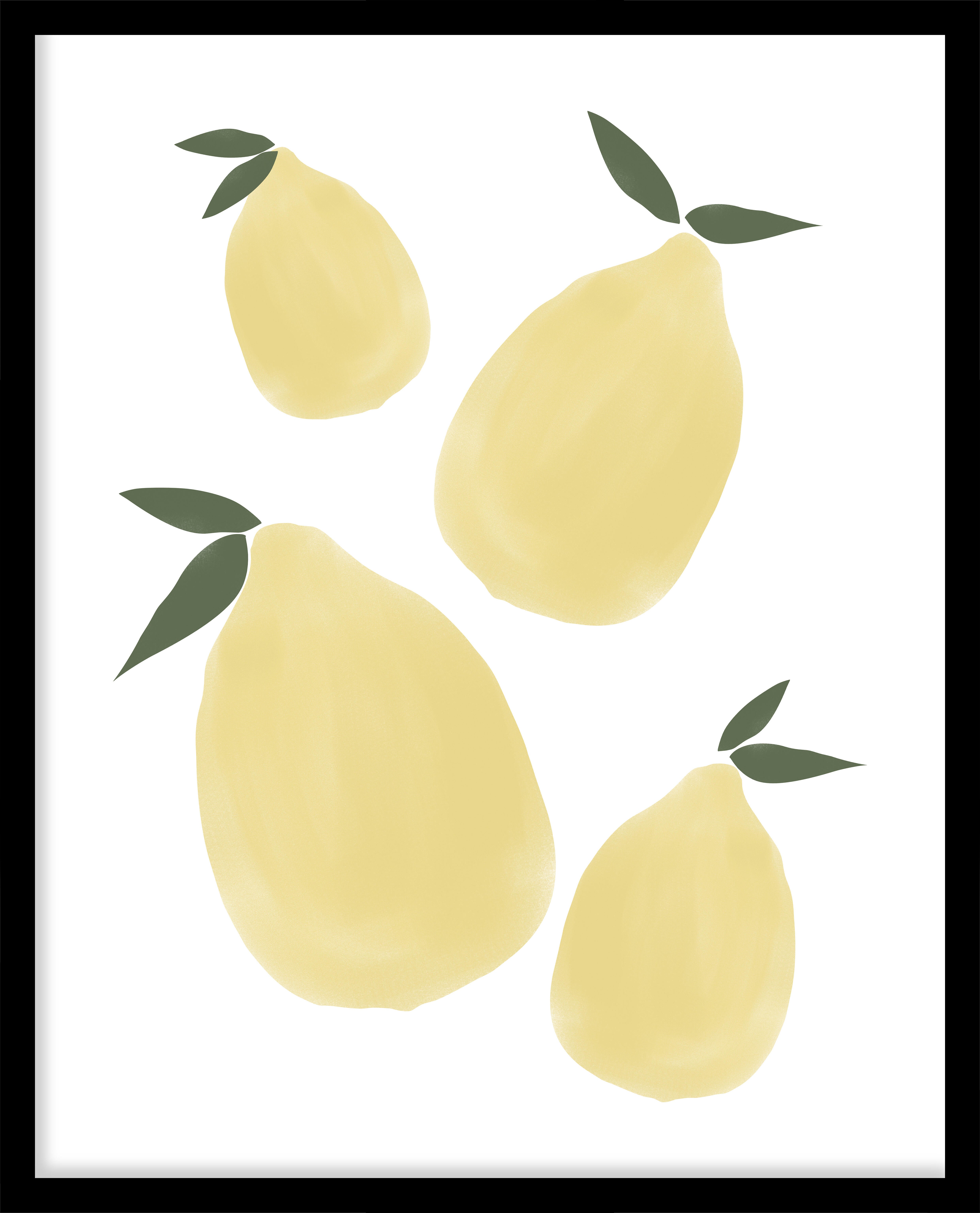 Gad Gonzalez Arte Y Decoración  Cuadro Pintura Impresa Enmarcada Comida Y Bebida Rectangular De 42 X 52 Cm. Plexiglás Lemon Fruit Marco Color Amarillo/Negro , Leroy Merlin