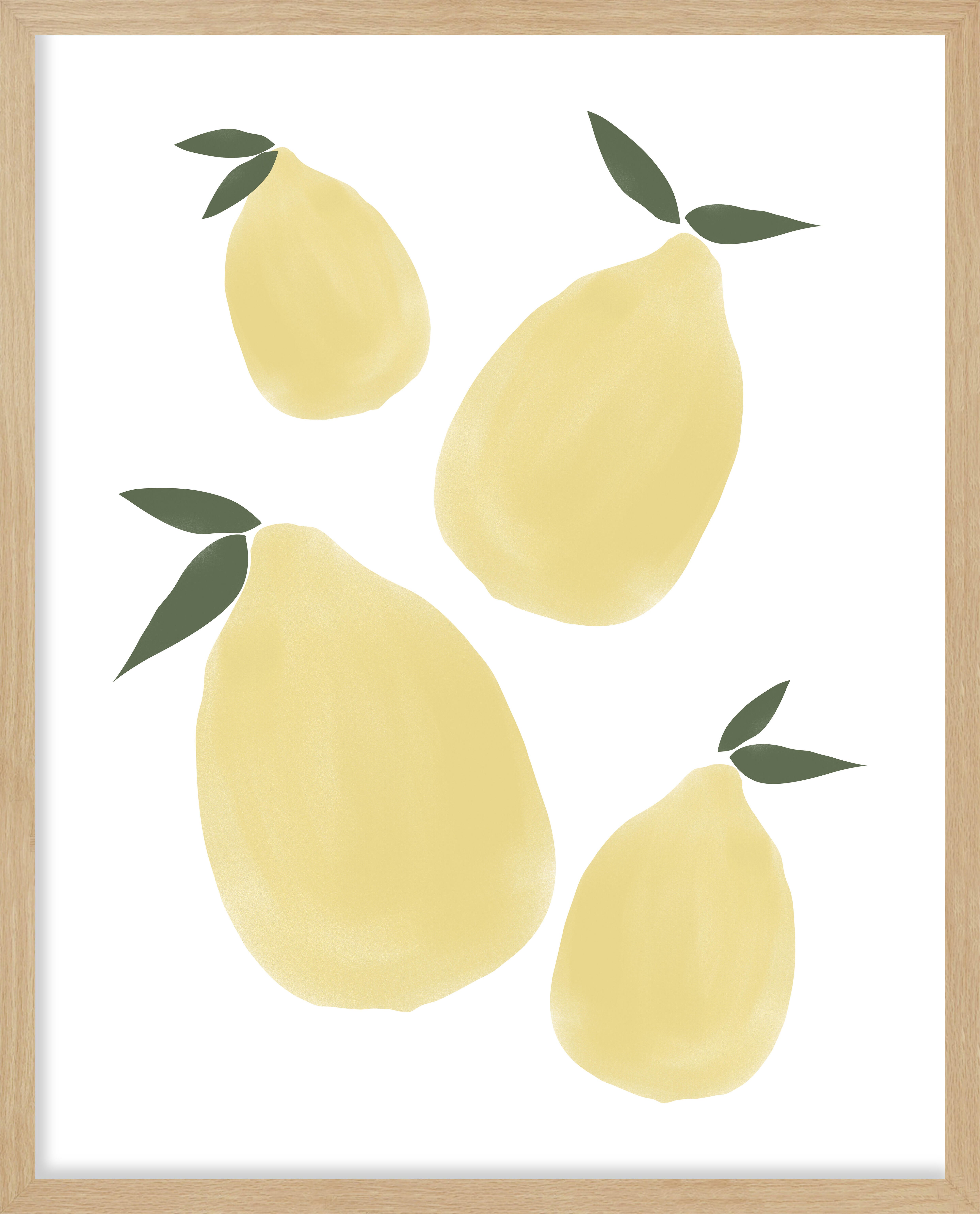 Gad Gonzalez Arte Y Decoración  Cuadro Pintura Impresa Enmarcada Comida Y Bebida Rectangular De 42 X 52 Cm. Plexiglás Lemon Fruit Marco Color Roble Amarillo , Leroy Merlin