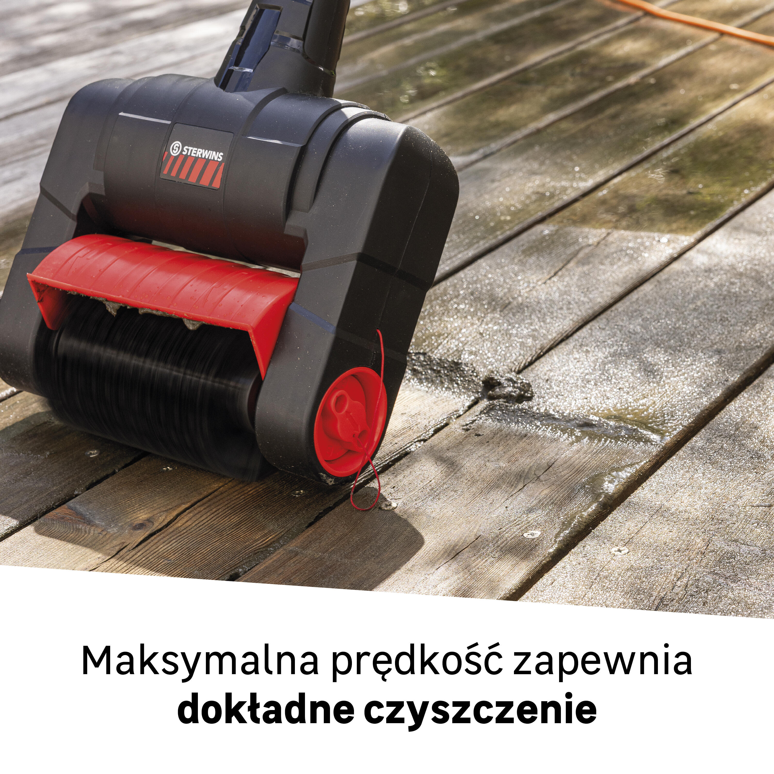 Szczotka elektryczna myjka do czyszczenia drewnianych tarasów 500W Sterwins - 9