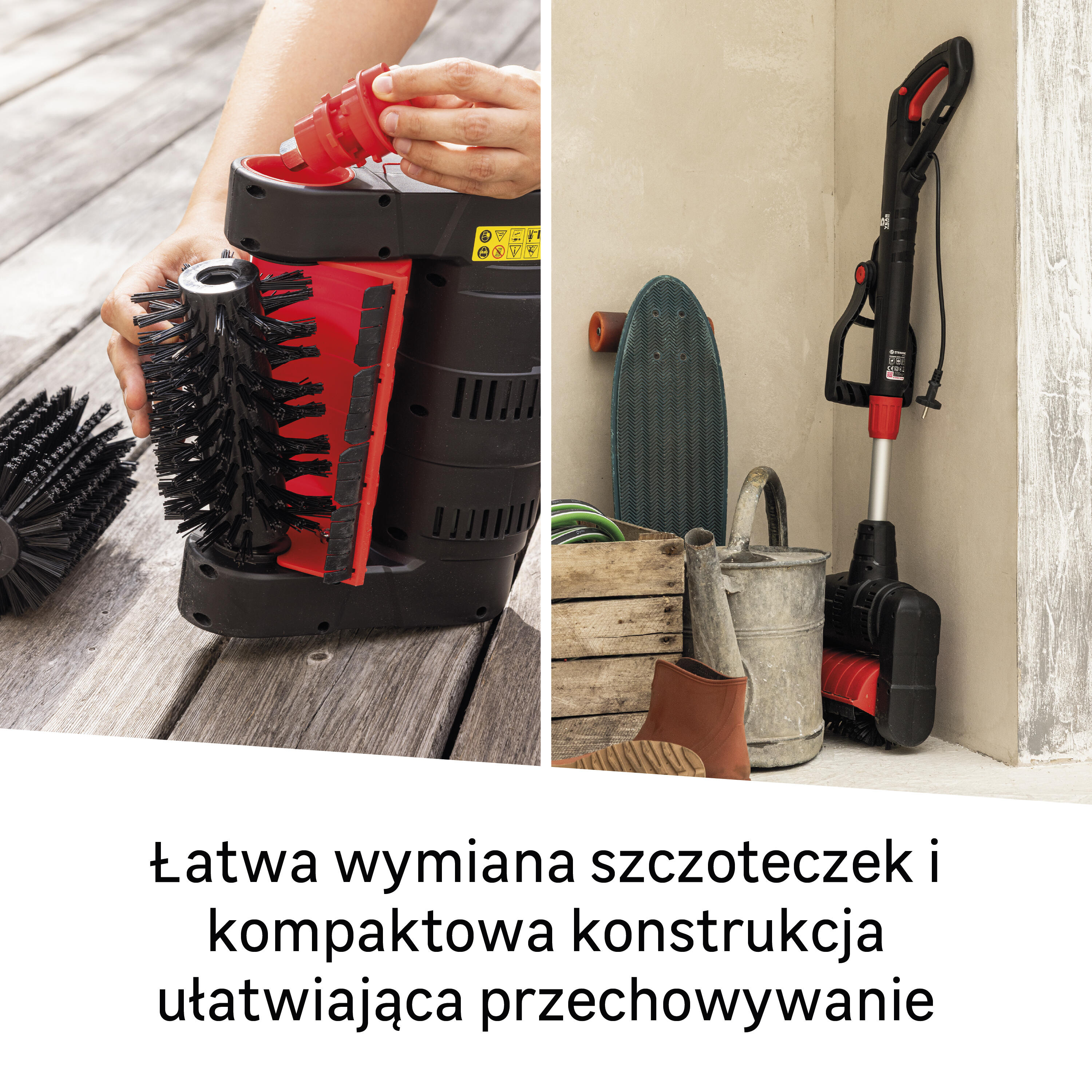 Szczotka elektryczna myjka do czyszczenia drewnianych tarasów 500W Sterwins - 8