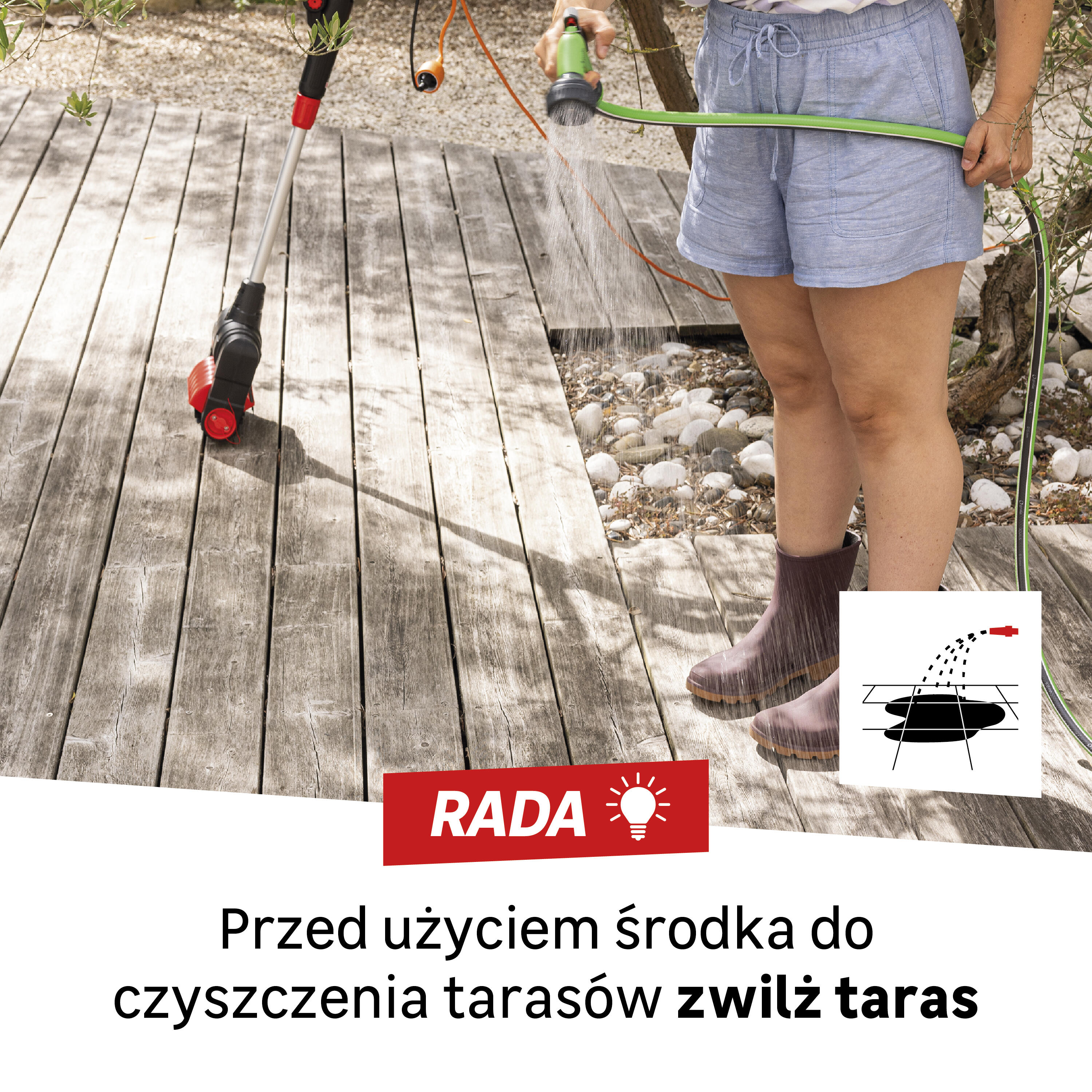 Szczotka elektryczna myjka do czyszczenia drewnianych tarasów 500W Sterwins - 7
