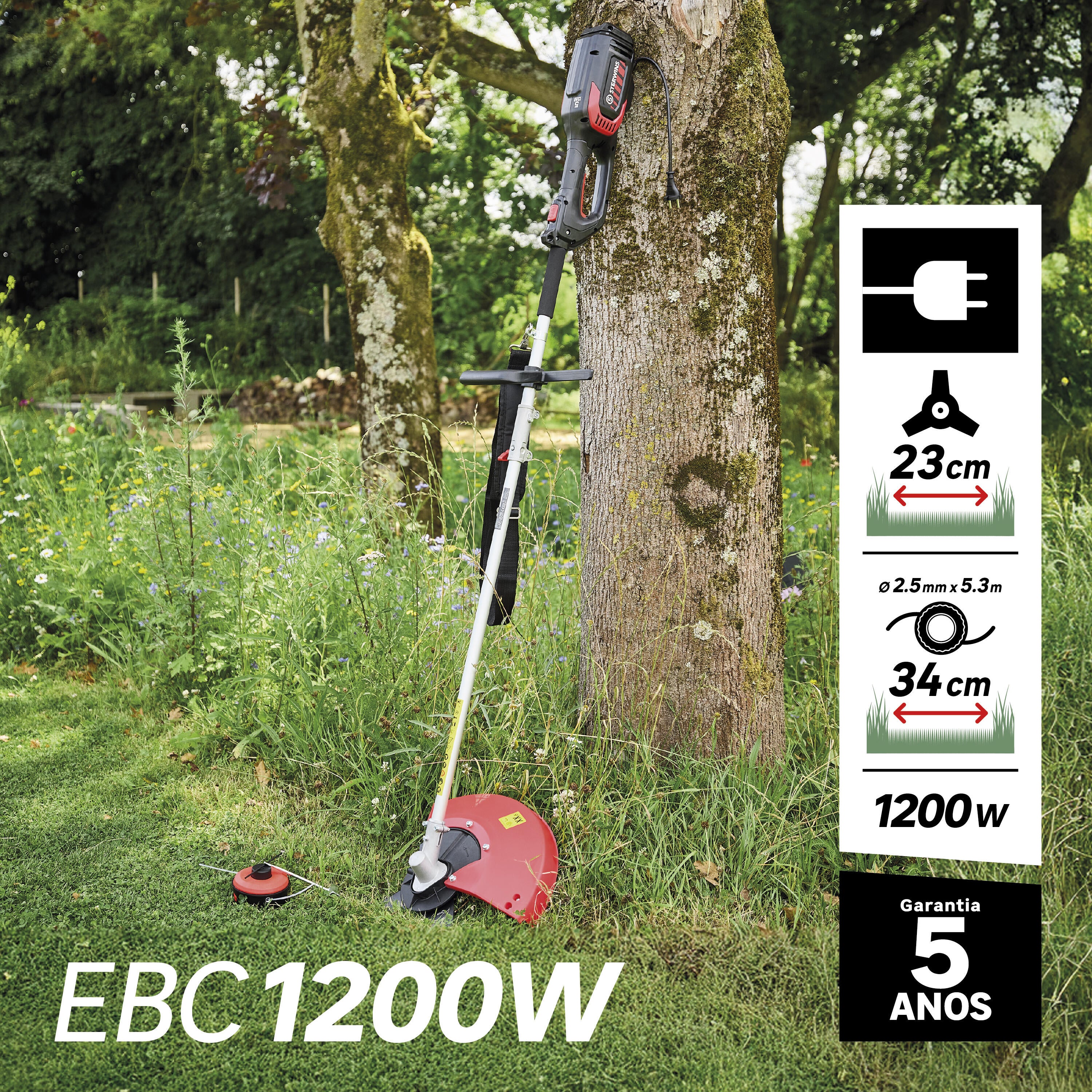 Roçadora 1200 W 23 cm V2 Sterwins - 2