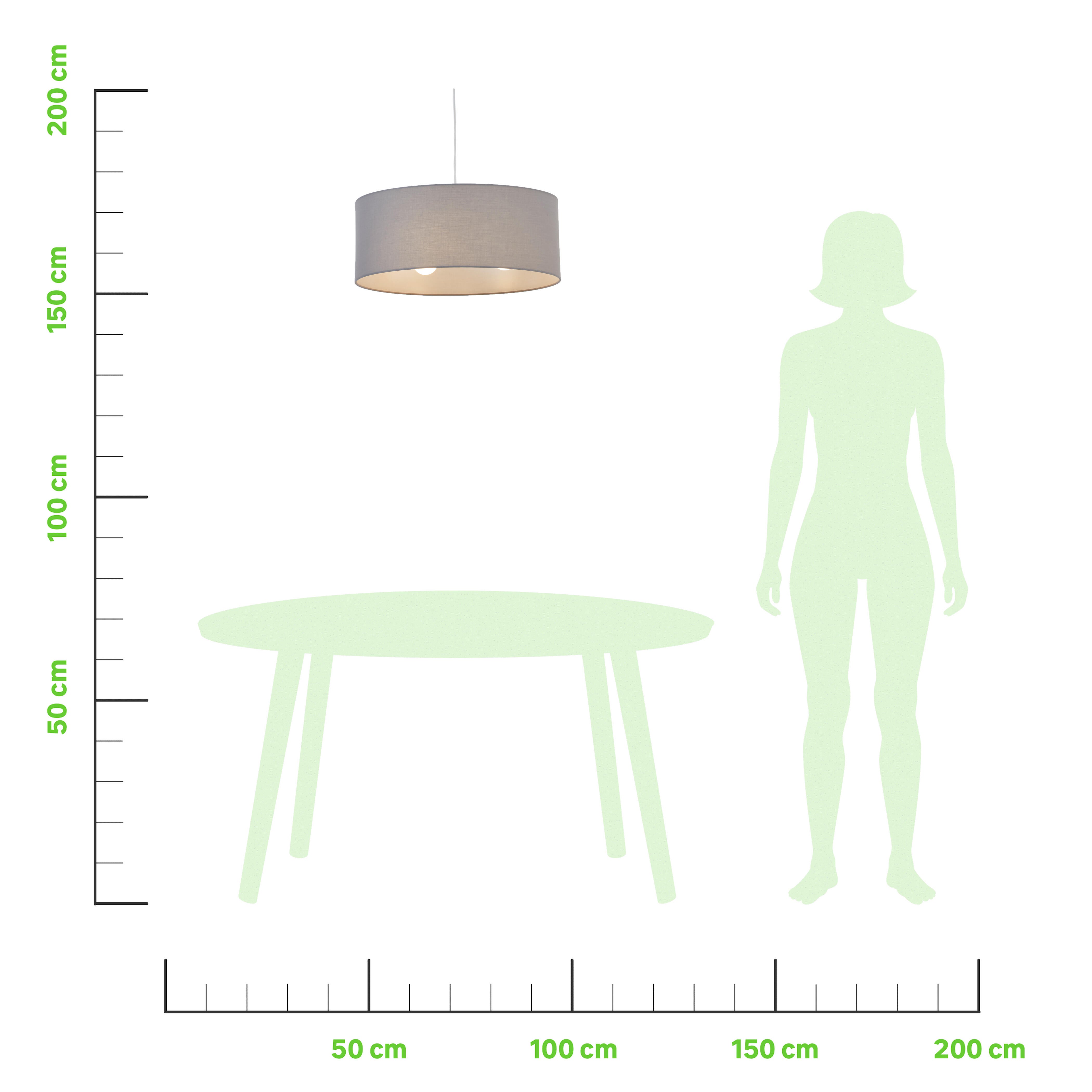Suspension Sitia acier, Diam.50 cm INSPIRE, E27 - 2