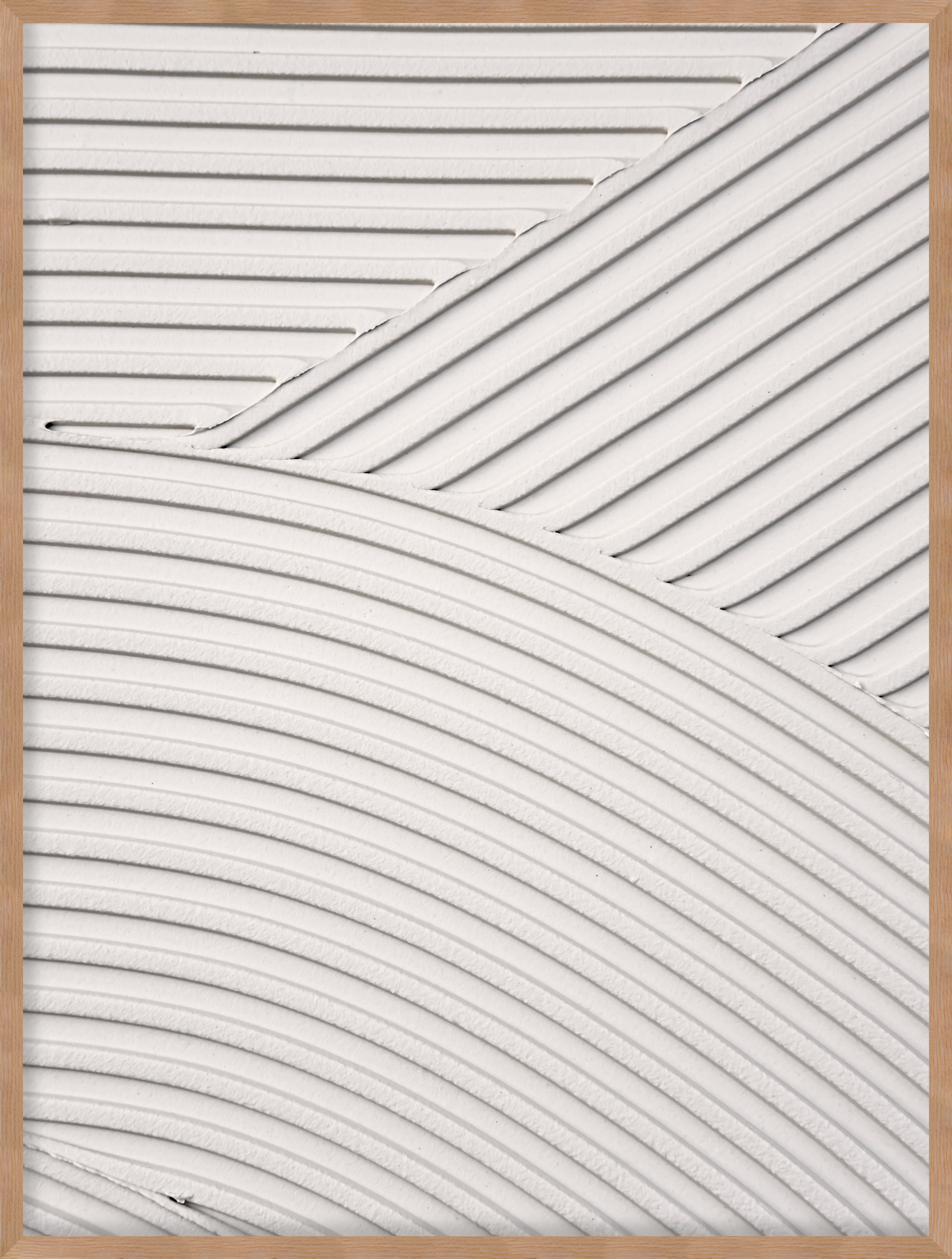 Gad Gonzalez Arte Y Decoración  Cuadro Pintura Impresa Enmarcada Zen Rectangular De 62 X 82 Cm. Plexiglás Lineal Marco Color Roble Blanco , Leroy Merlin