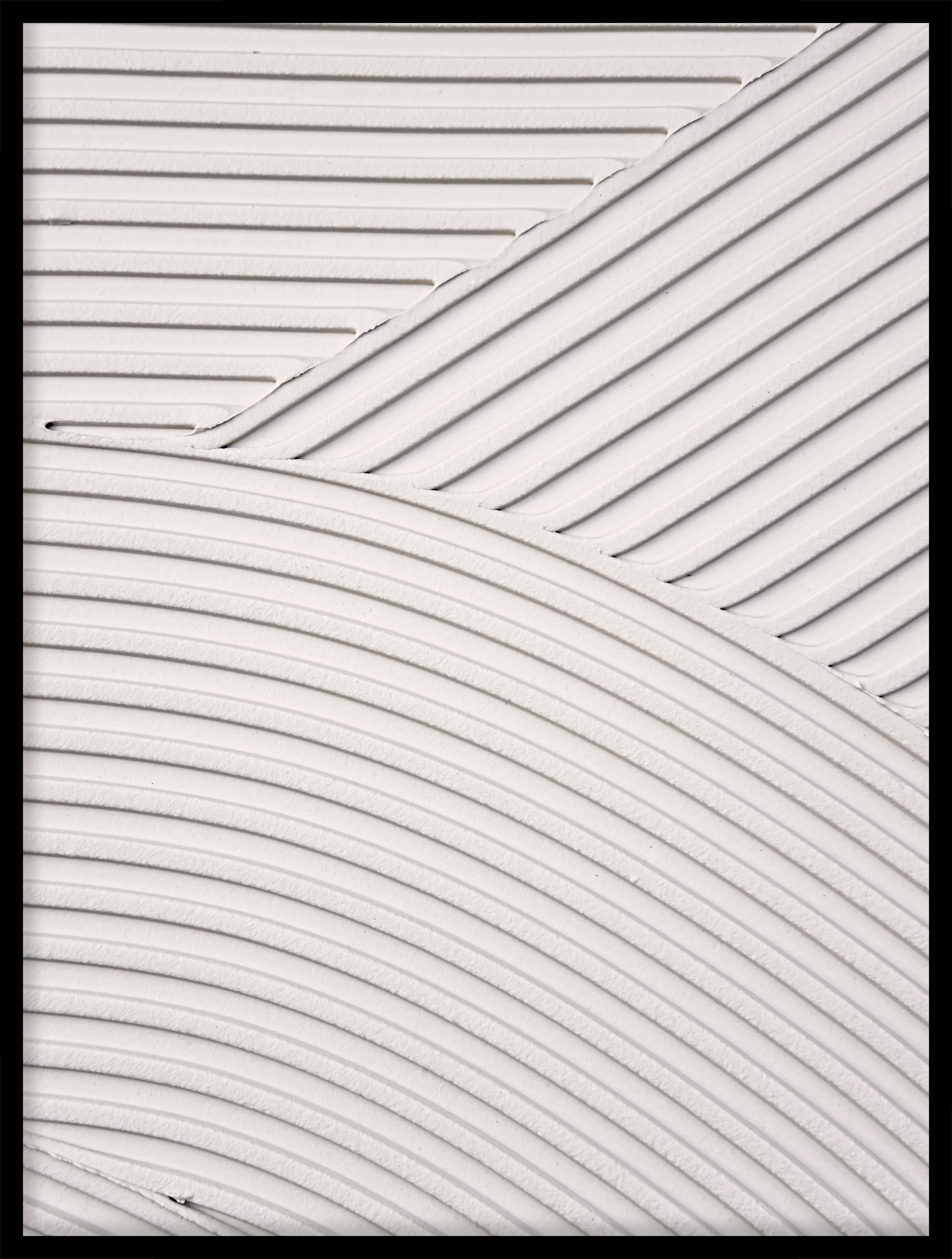 Gad Gonzalez Arte Y Decoración  Cuadro Pintura Impresa Enmarcada Zen Rectangular De 62 X 82 Cm. Plexiglás Lineal Marco Color Blanco/Negro , Leroy Merlin