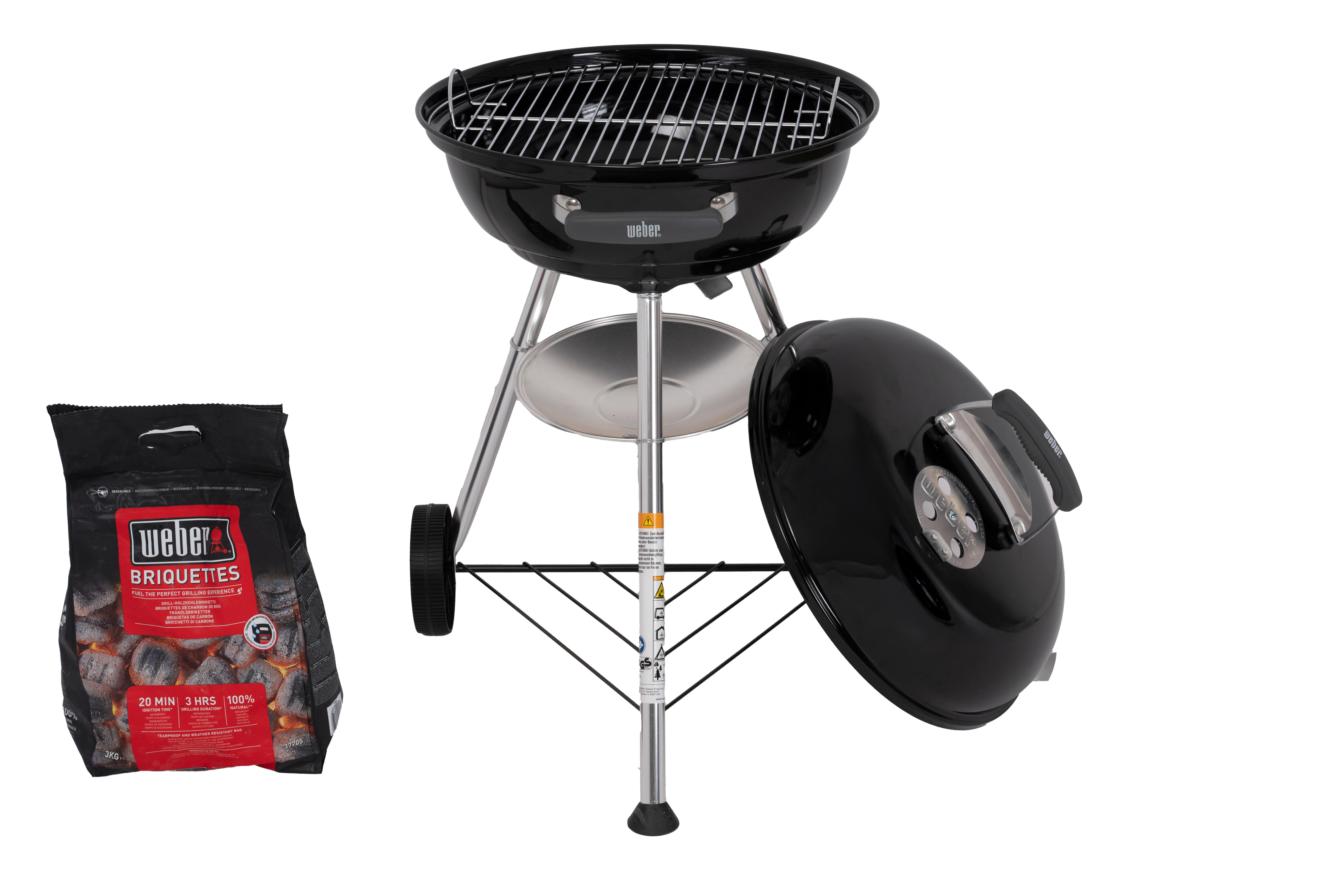 Barbecue a carvão Weber Compact Kettle ⌀47 cm + briquetes carvão 3 kg - 14