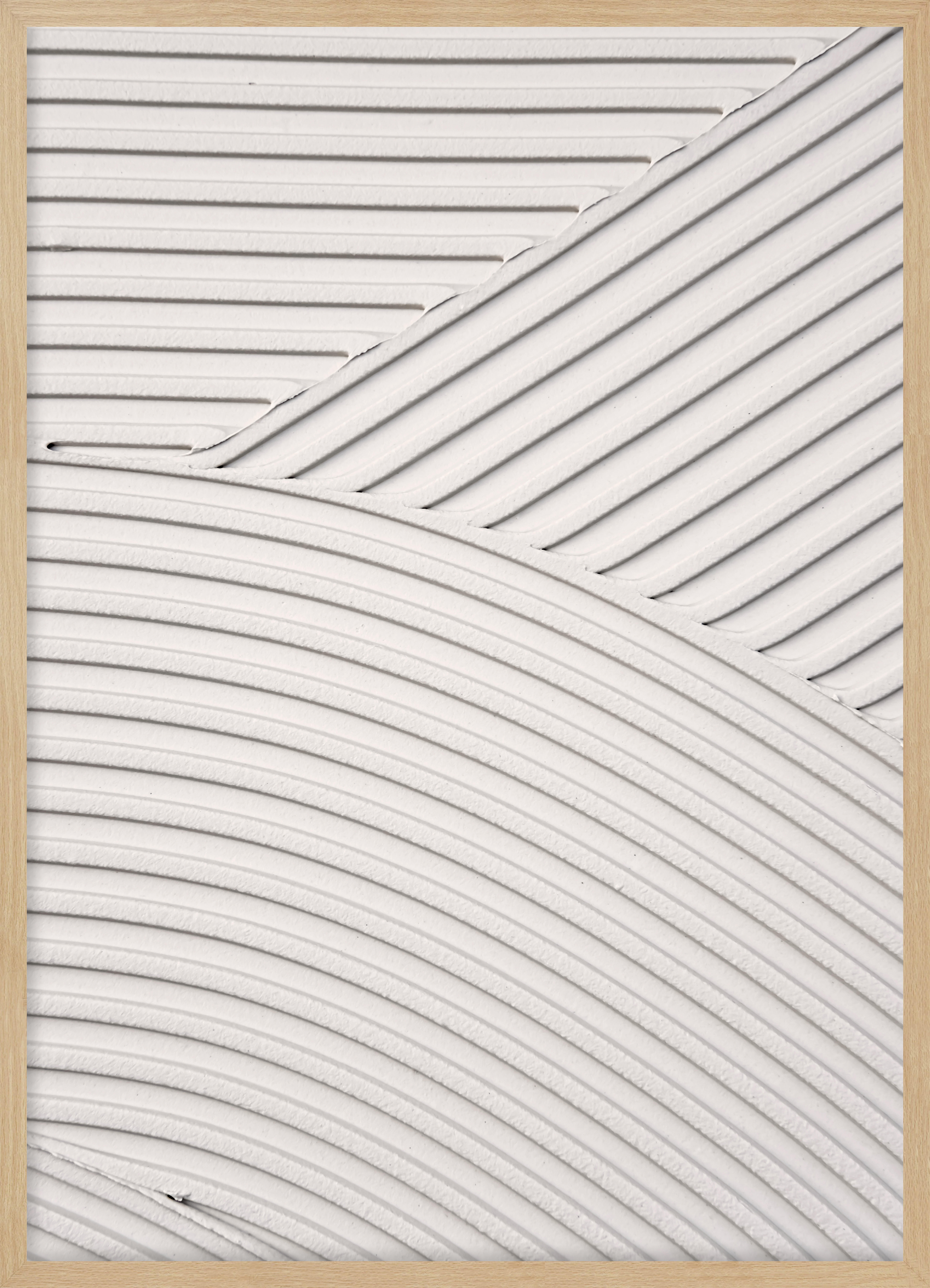 Gad Gonzalez Arte Y Decoración  Cuadro Pintura Impresa Enmarcada Zen Rectangular De 52 X 72 Cm. Plexiglás Lineal Marco Color Roble Blanco , Leroy Merlin