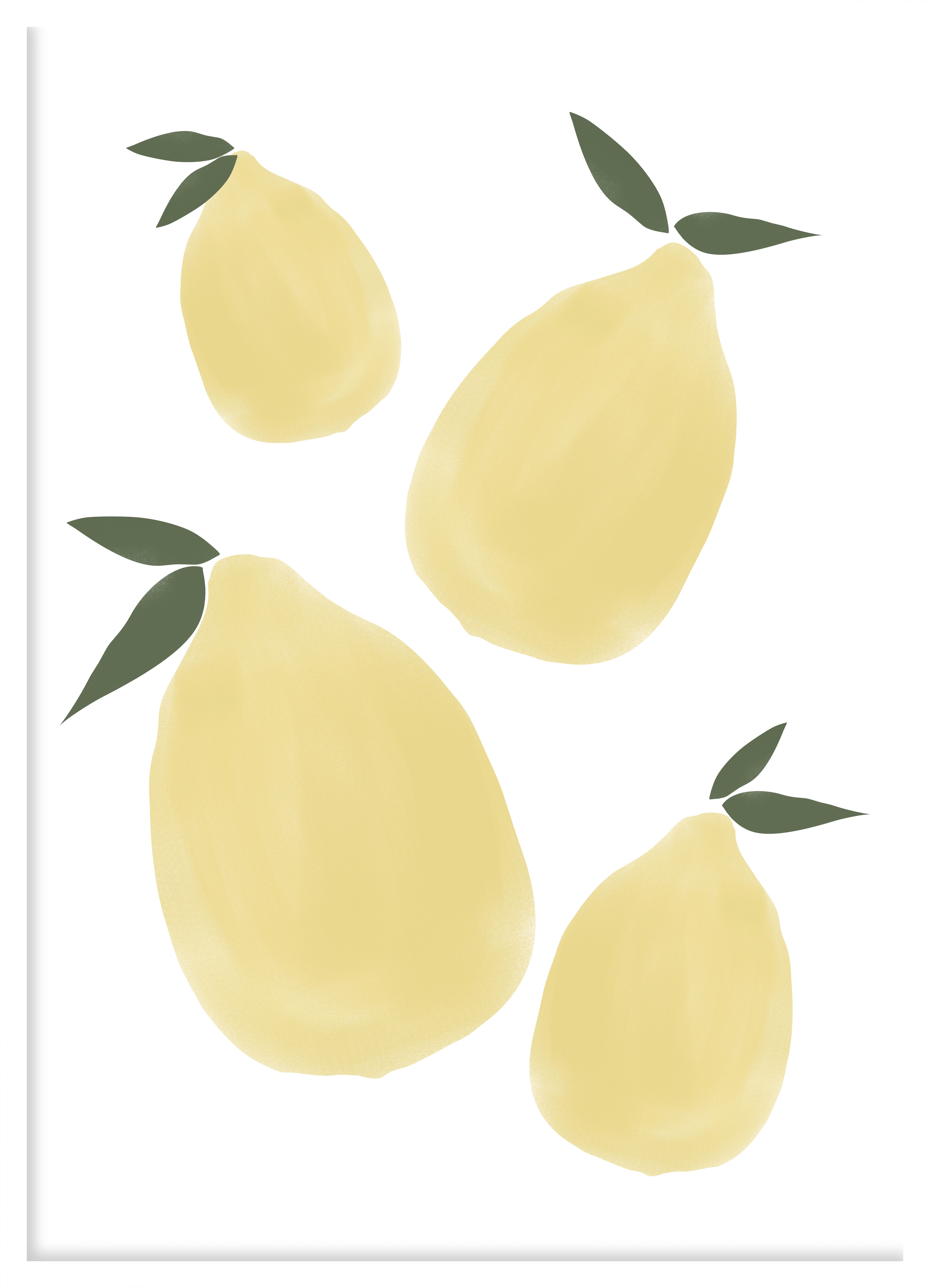 Gad Gonzalez Arte Y Decoración  Cuadro Pintura Impresa Enmarcada Comida Y Bebida Rectangular De 52 X 72 Cm. Plexiglás Lemon Fruit Marco Color Amarillo/Blanco , Leroy Merlin