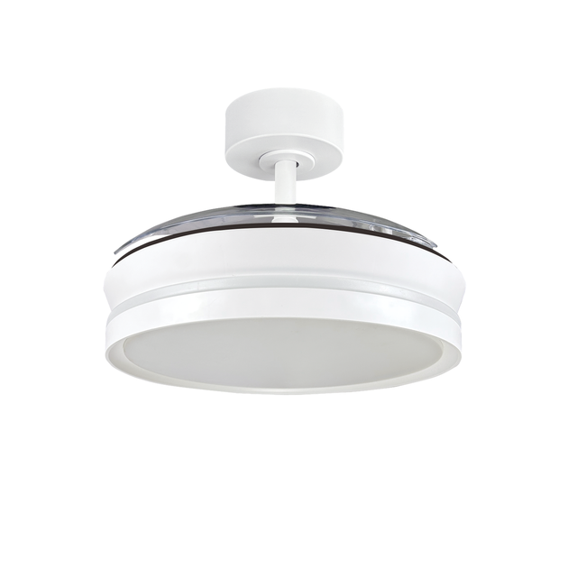 Ventilador de techo con luz silencioso DC 28W con mando ø91 cm Ipora blanco luz CCT 3 aspas retráctiles tipo lámpara| 6 velocidades| modo verano/invierno| temporizador| brisa| recomendado para <13m²
