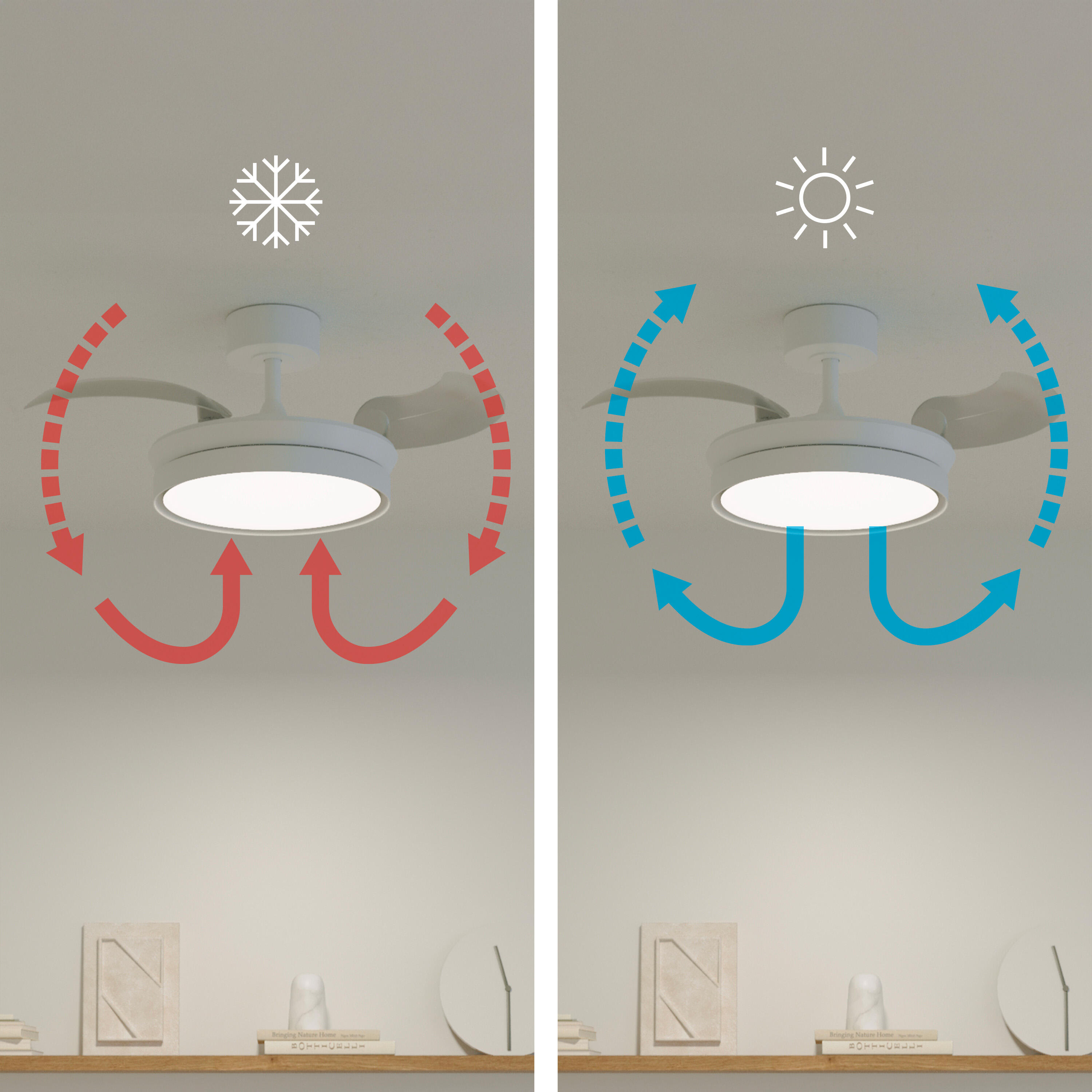 Ventilateur de plafond LED silencieux, Ipora S, 91 cm, blanc - 3