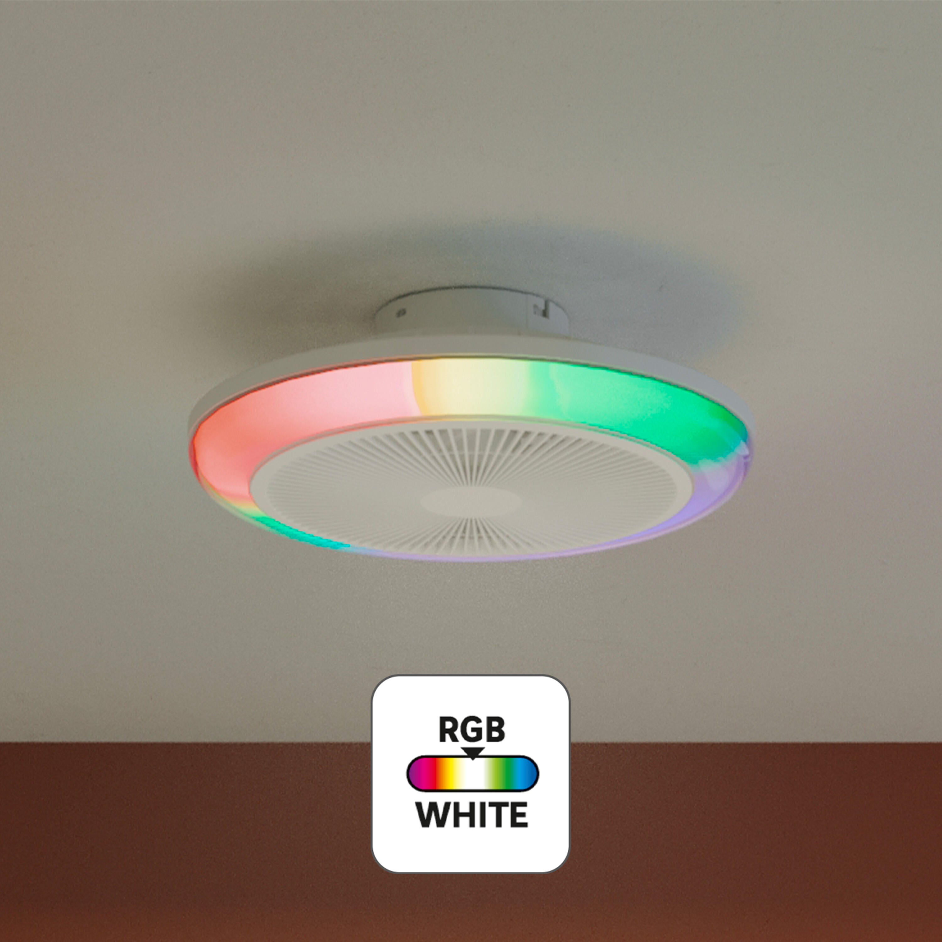 Ventilateur de plafond LED, Patna, 48 cm, blanc - 5