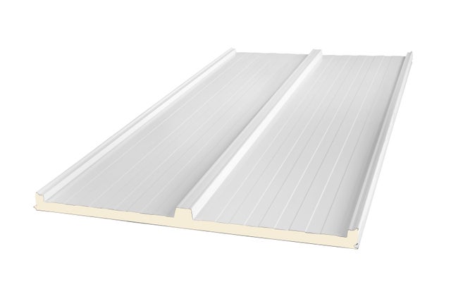 PANEL SÁNDWICH  3 GRECAS BLANCO/BLANCO 3 CM 4X1.15 M