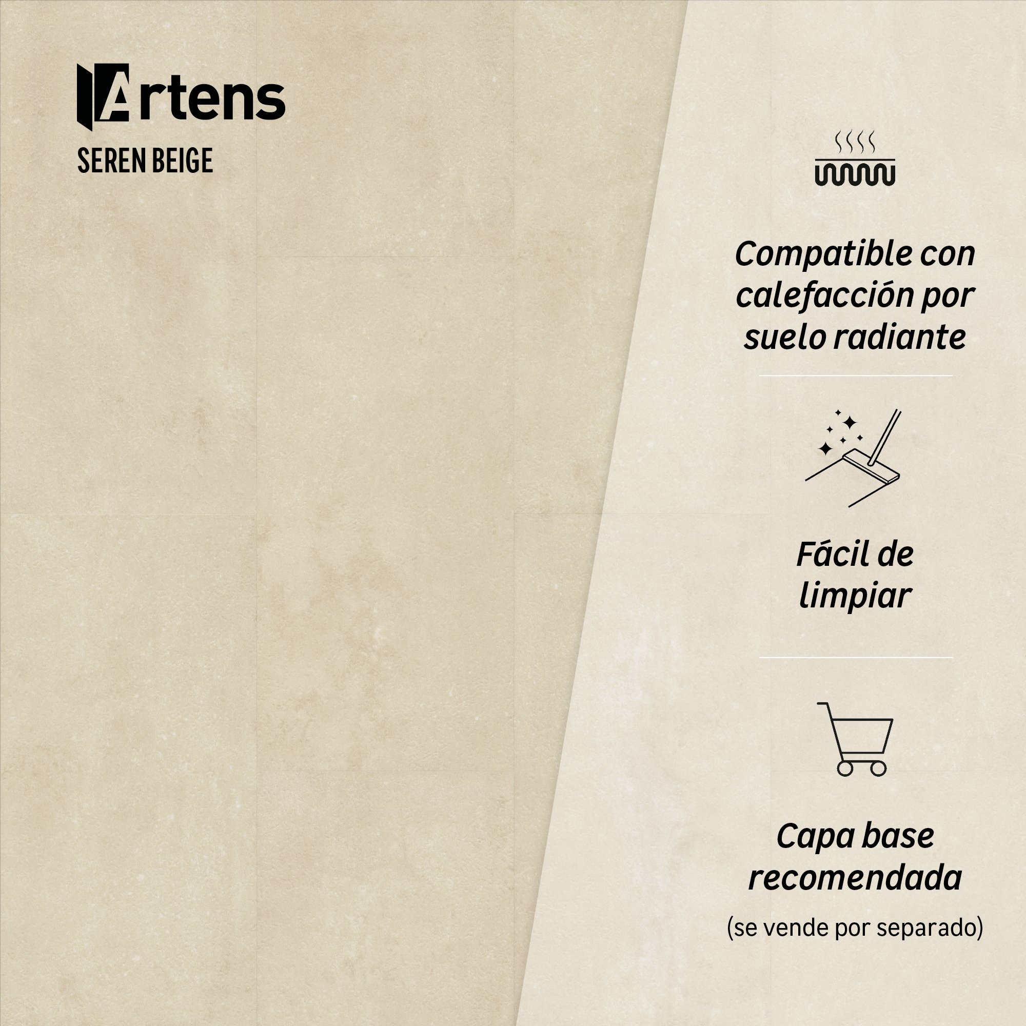 Suelo vinílico SPC clic Forte Seren efecto cerámica ARTENS - 6