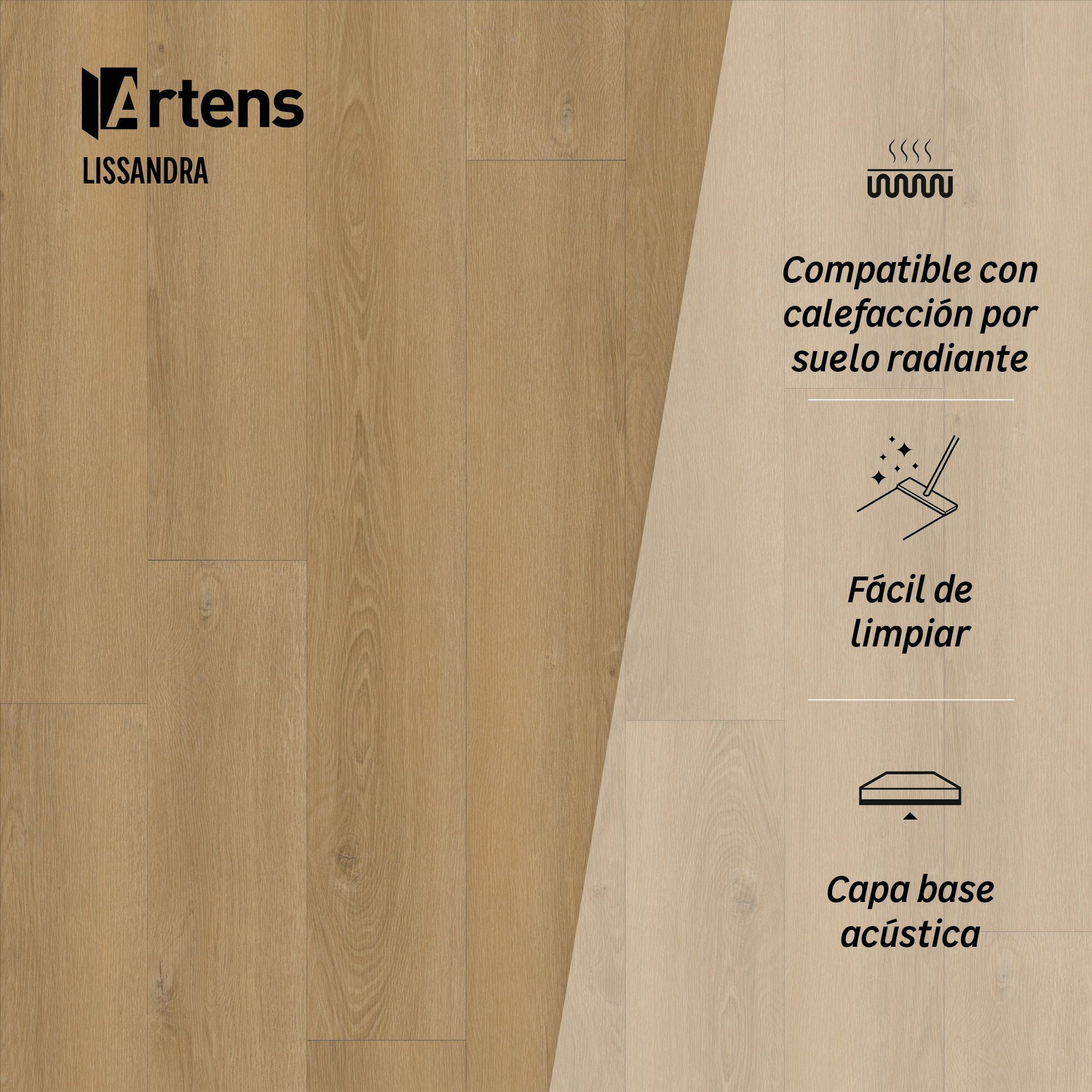 Suelo vinílico SPC clic forte Lissandra efecto madera natural ARTENS - 7
