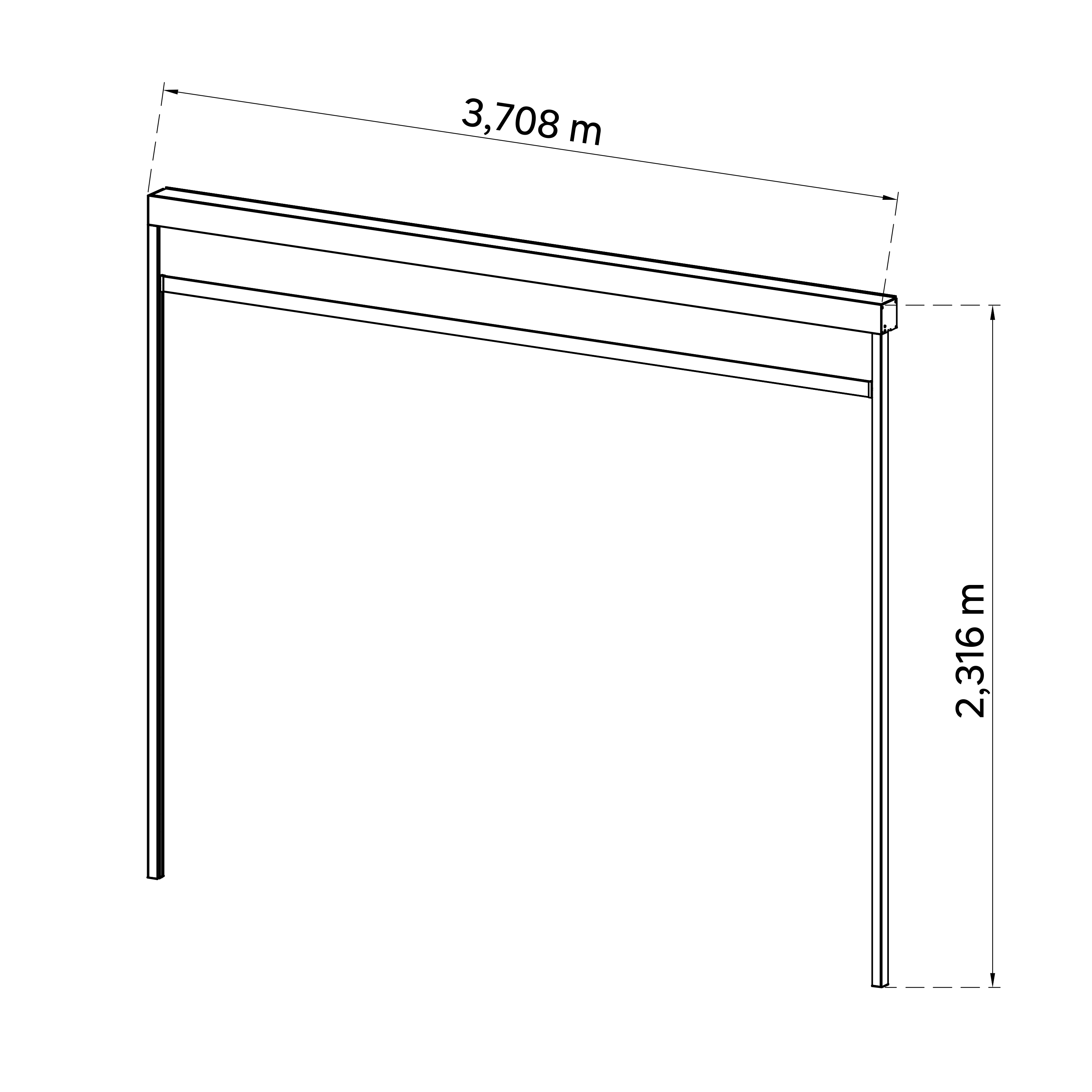 
Cortina para pérgola Astra de aluminio gris / plata 10.6x370.8cm - 2