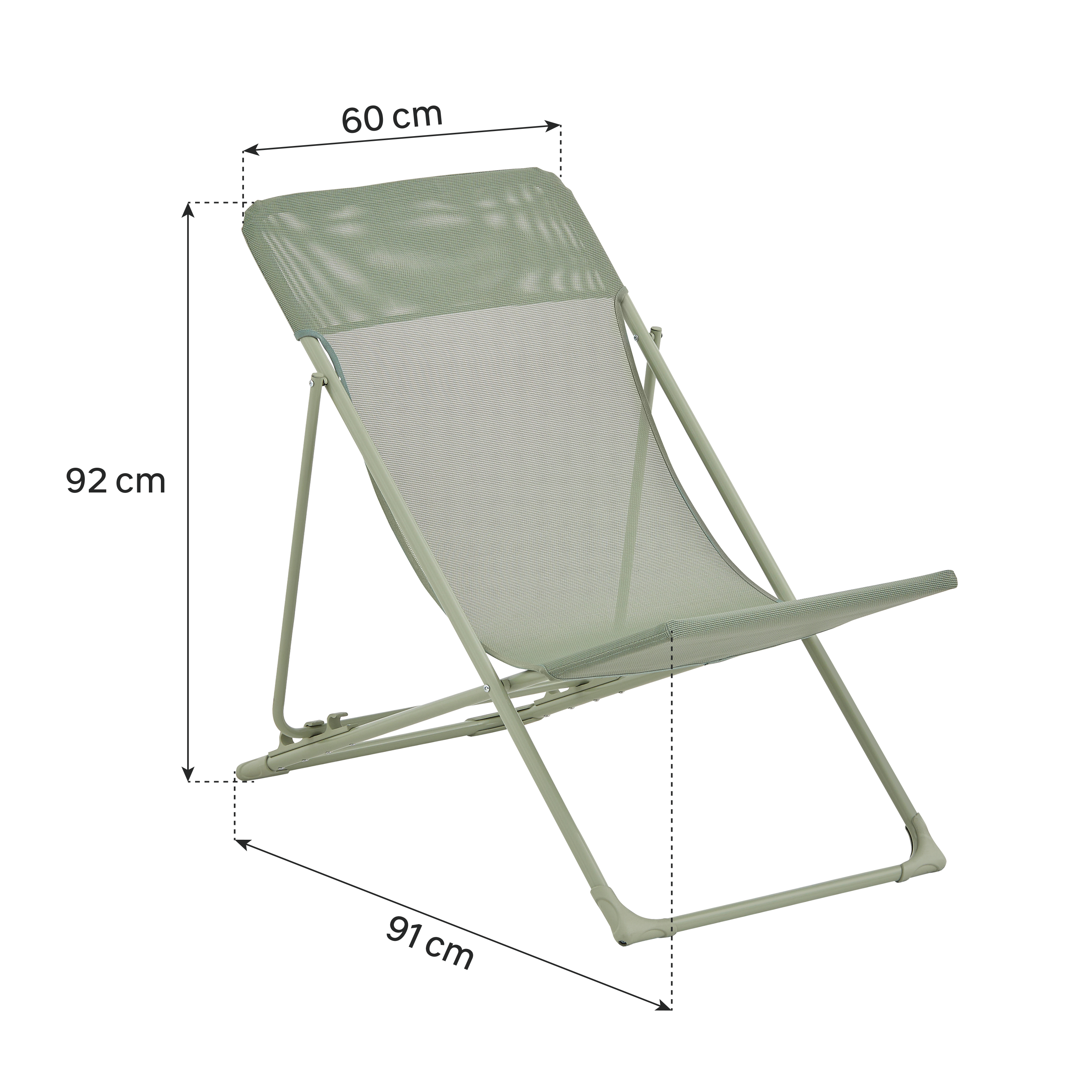 Chilienne de jardin pliable Lima en acier vert forêt - 3