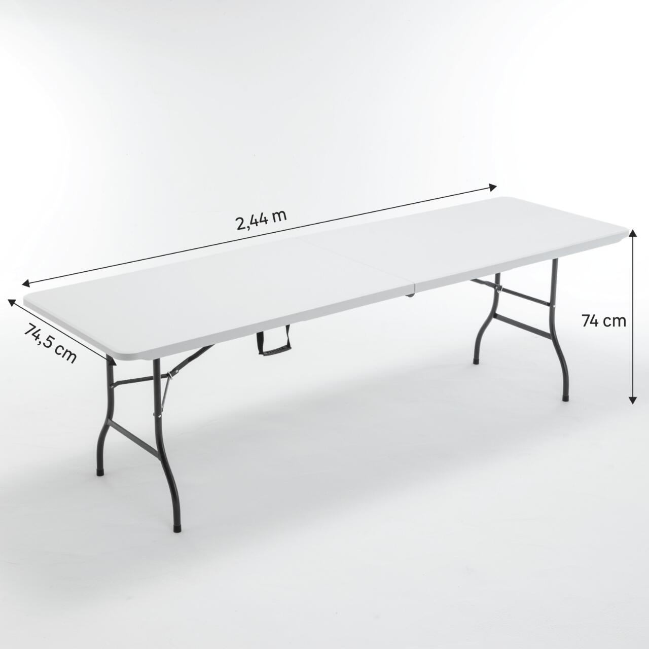 Mesa catering rectangular dobrável 244x75x74 cm Folo - 2