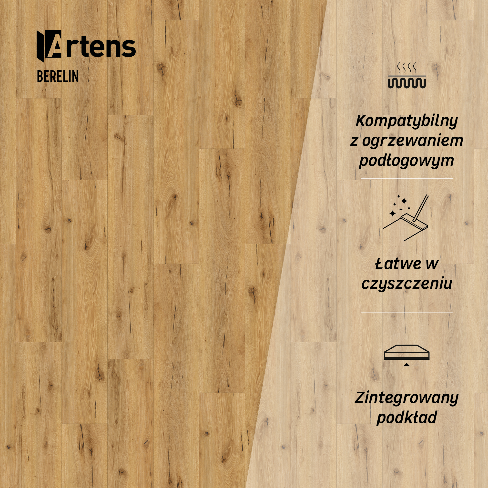 Panele winylowe z podkładem SPC Artens Berelin Intenso Extreme