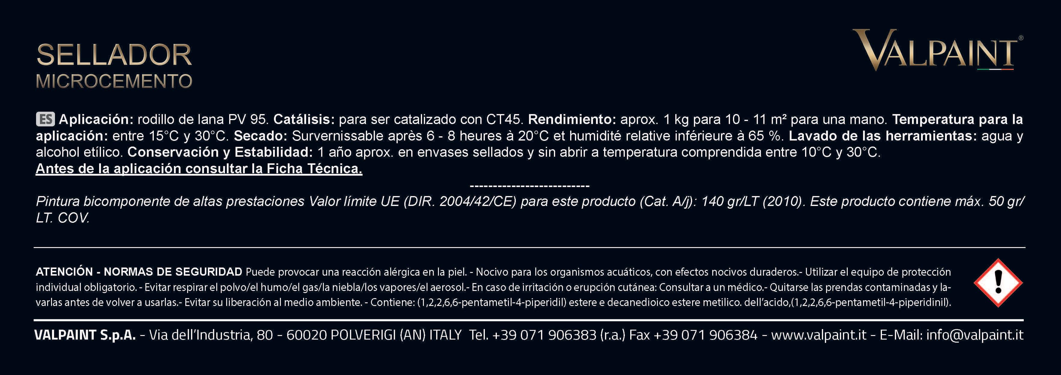 BARNIZ SELLADOR 2C MICROCEMENTO 3,3 KG - 2