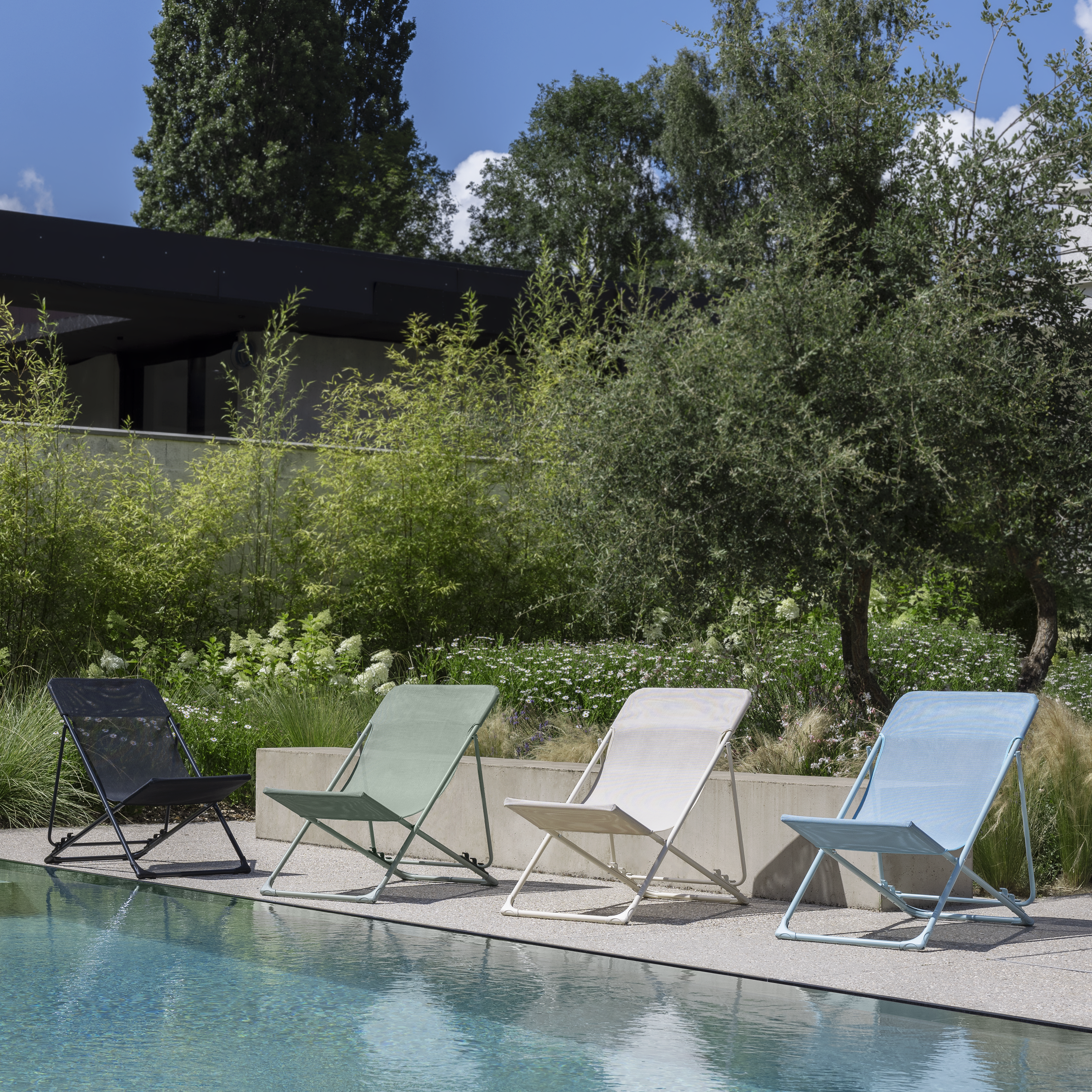 Chilienne de jardin pliable Lima en acier vert forêt - 7