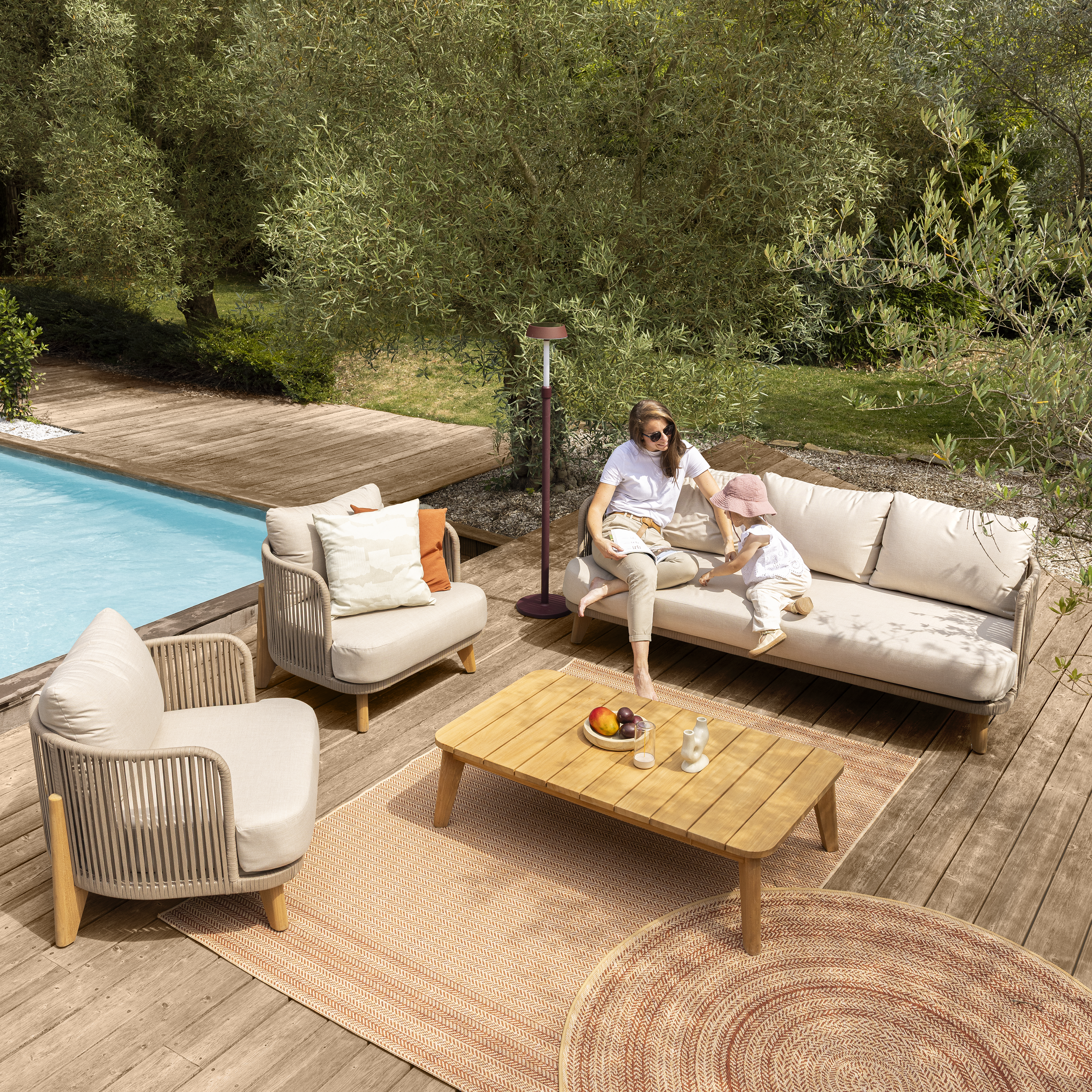 Scendiletto Awa in polipropilene, L 120 x L 120 cm, beige - 3