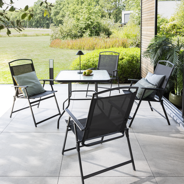 Set de comedor NATERIAL Napoli de acero para 4 personas