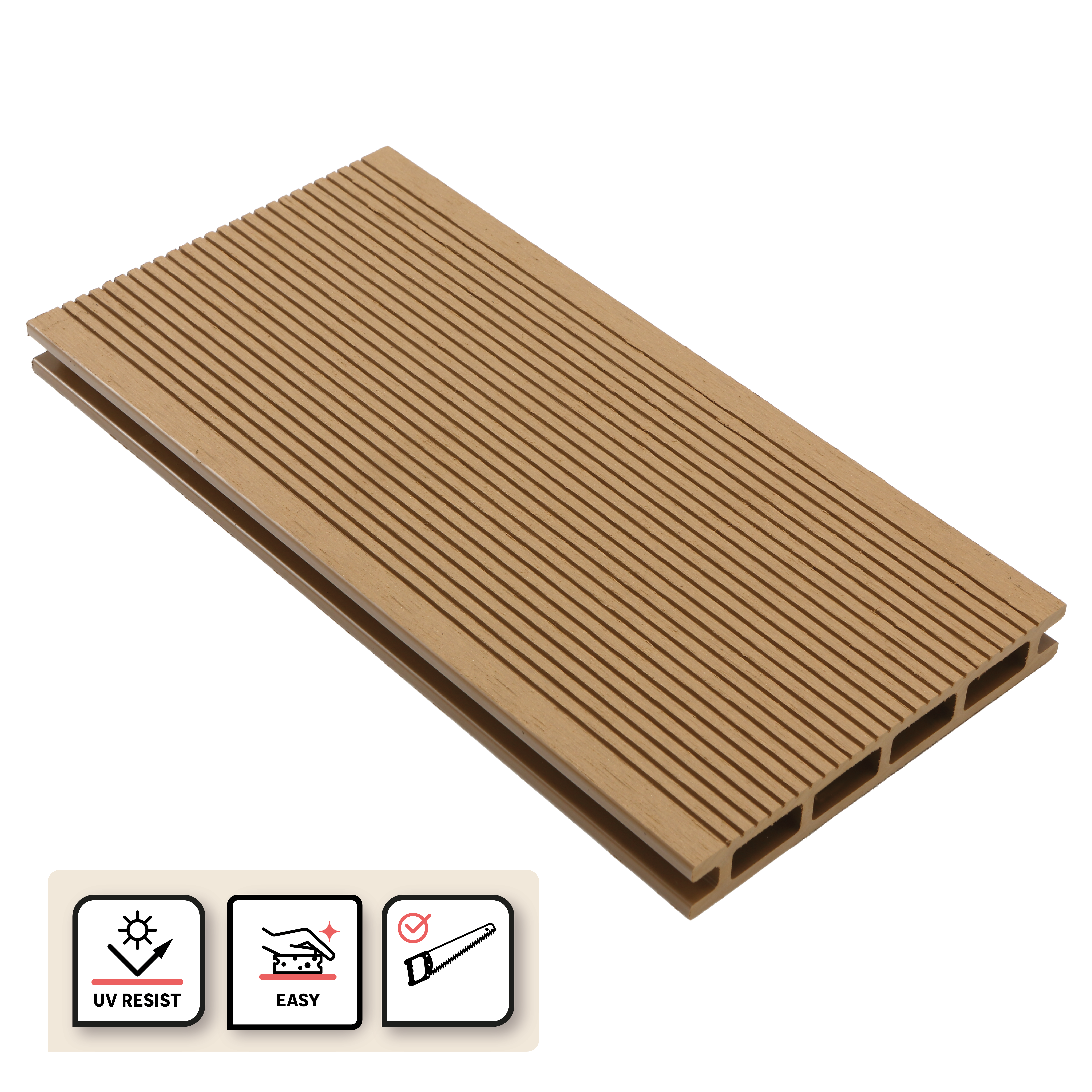 Deck composite  240x14,5 cm 21 mm honey Dolma Naterial - 3