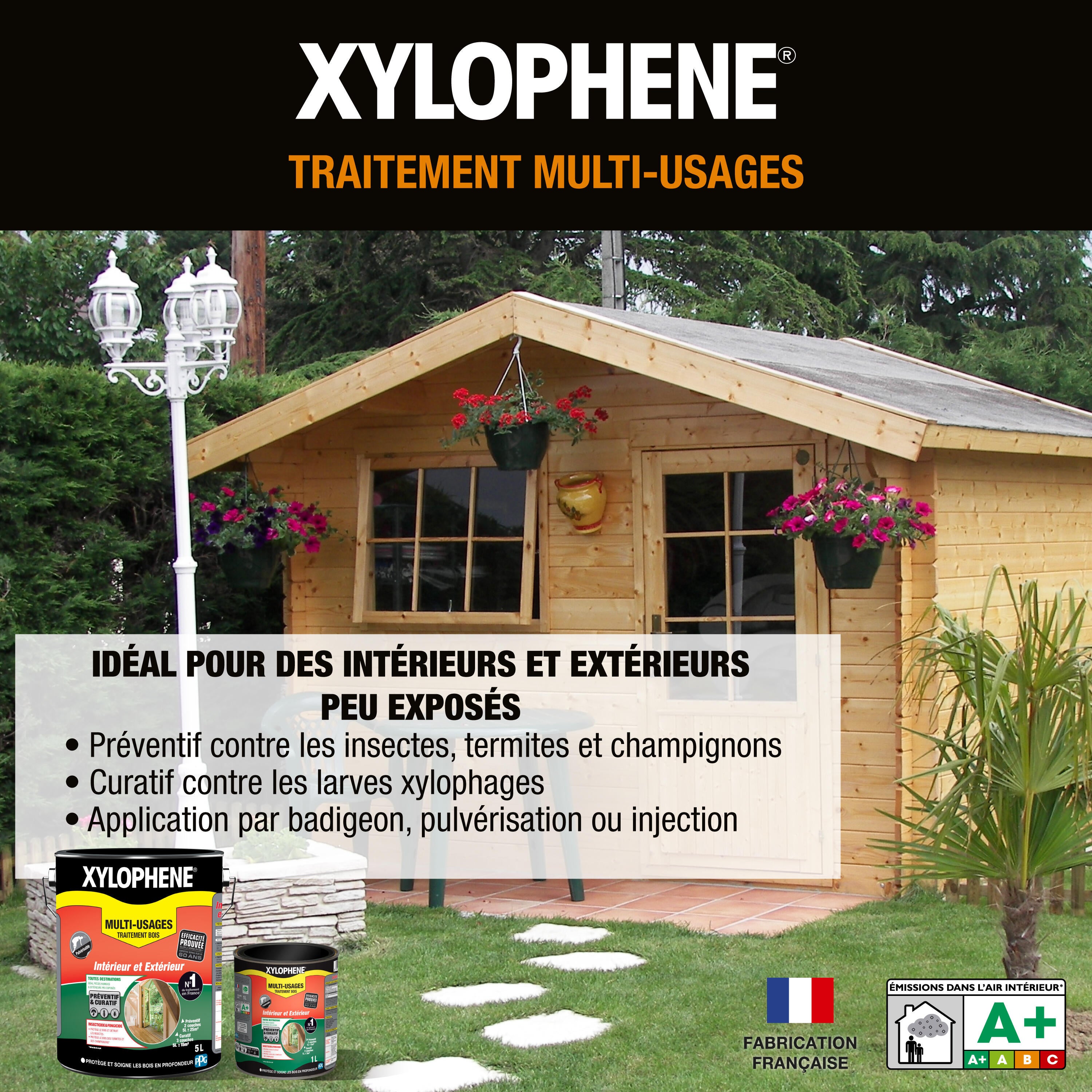 Traitement du bois multiusage XYLOPHENE  1 l - 2