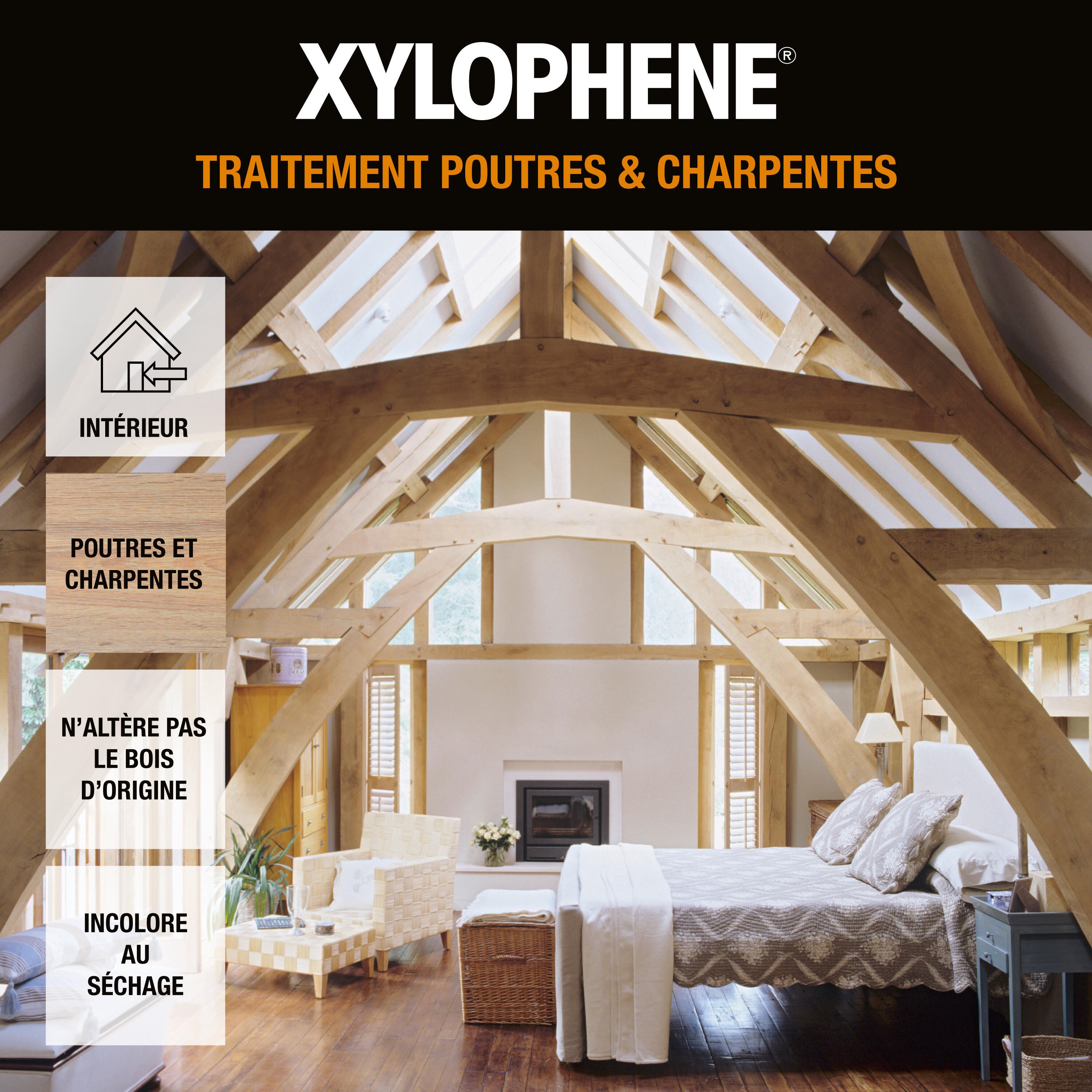 Traitement du bois poutre et charpente XYLOPHENE 20 l - 3