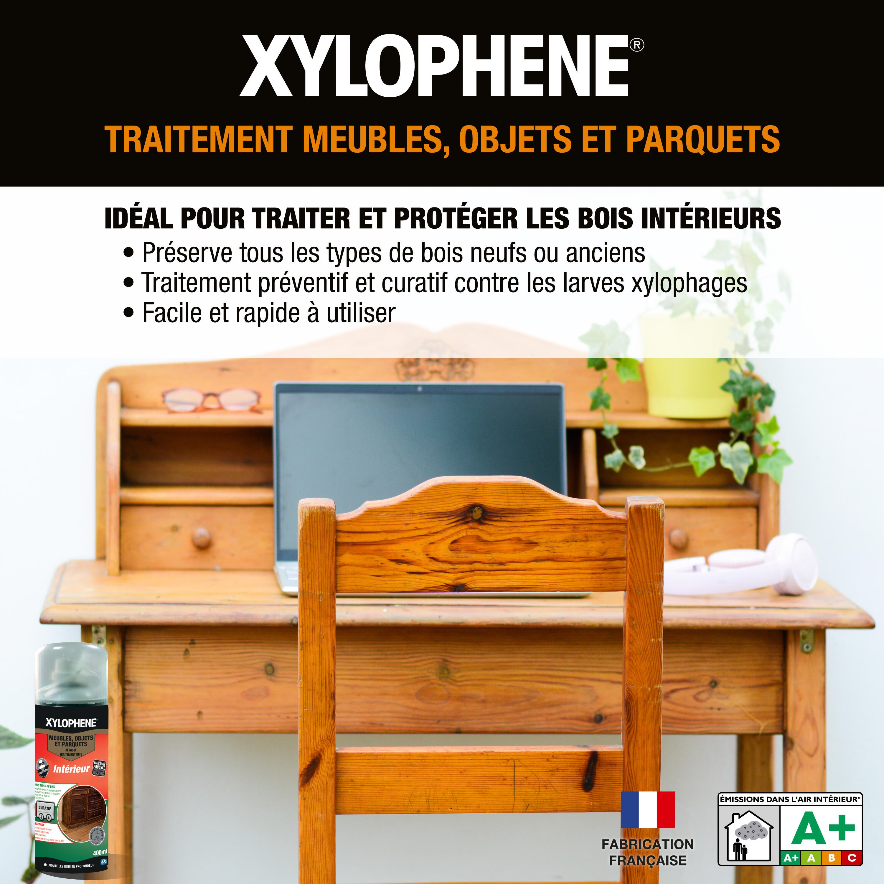 Traitement du bois intérieur Parquet meuble XYLOPHENE 400ml - 2