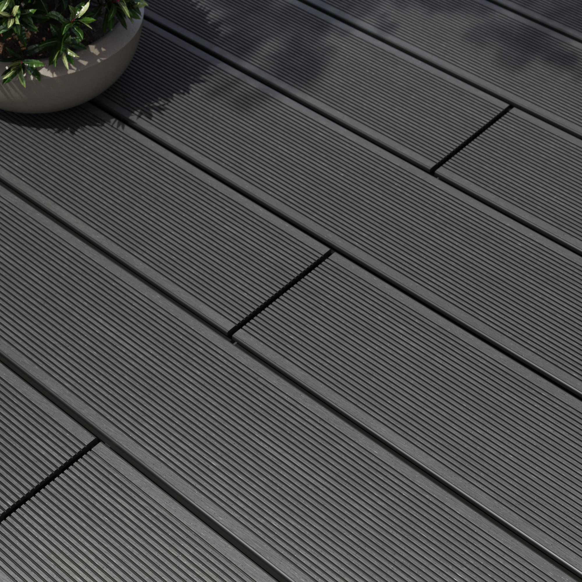 Deck composite 240x14,5 cm 21 mm cinza Dolma Naterial - 5