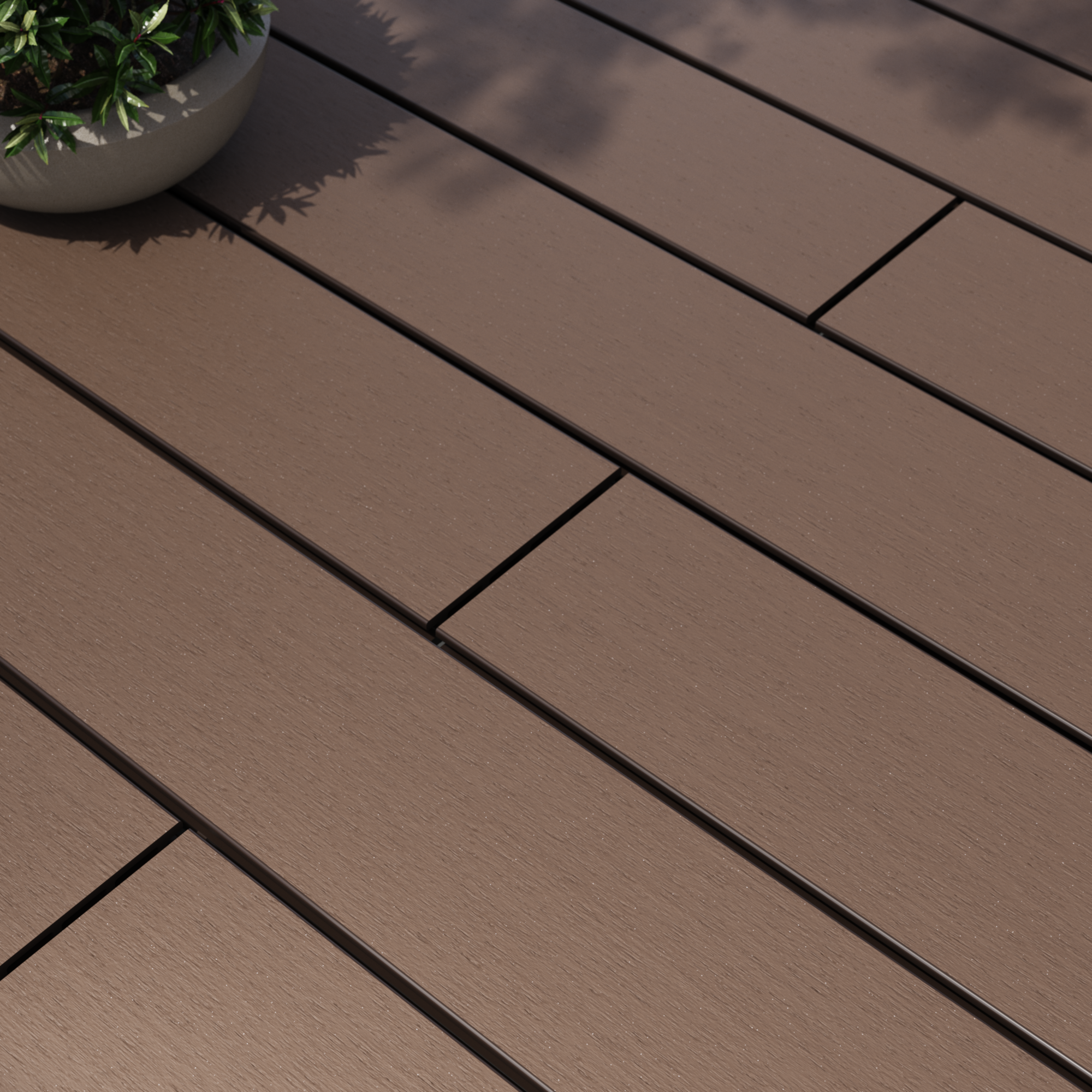Deck composite 240x14,5x2,1 cm chocolate Dolma Naterial - 5