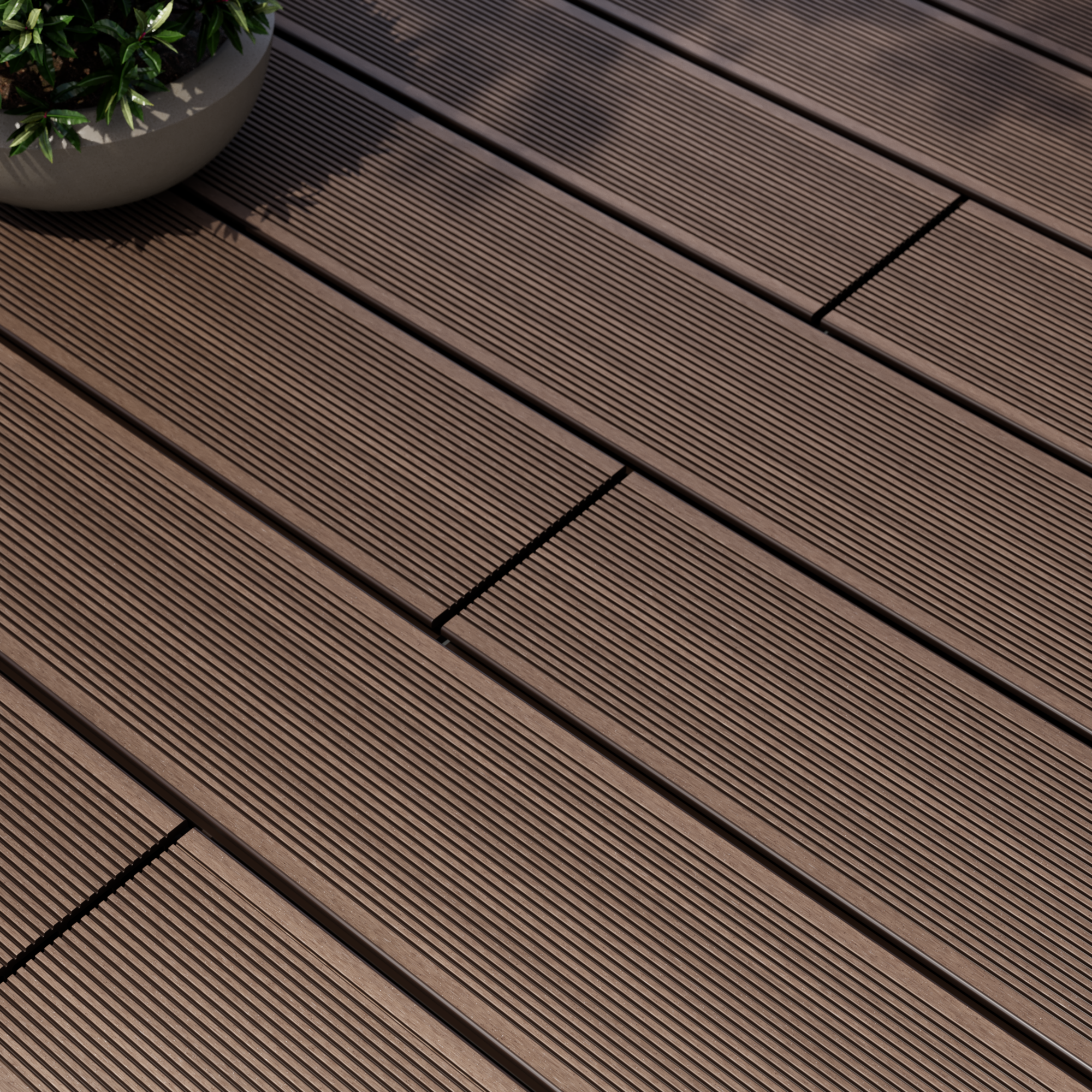 Deck composite 240x14,5x2,1 cm chocolate Dolma Naterial - 4