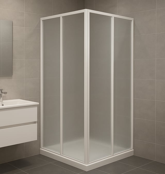 MAMPARA DE DUCHA CUADRADA CORREDERA ECO 90X90CM BLANCO