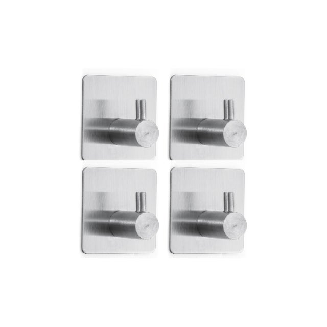 Percha adhesiva Suno Banydea cromo cepillado 4uds