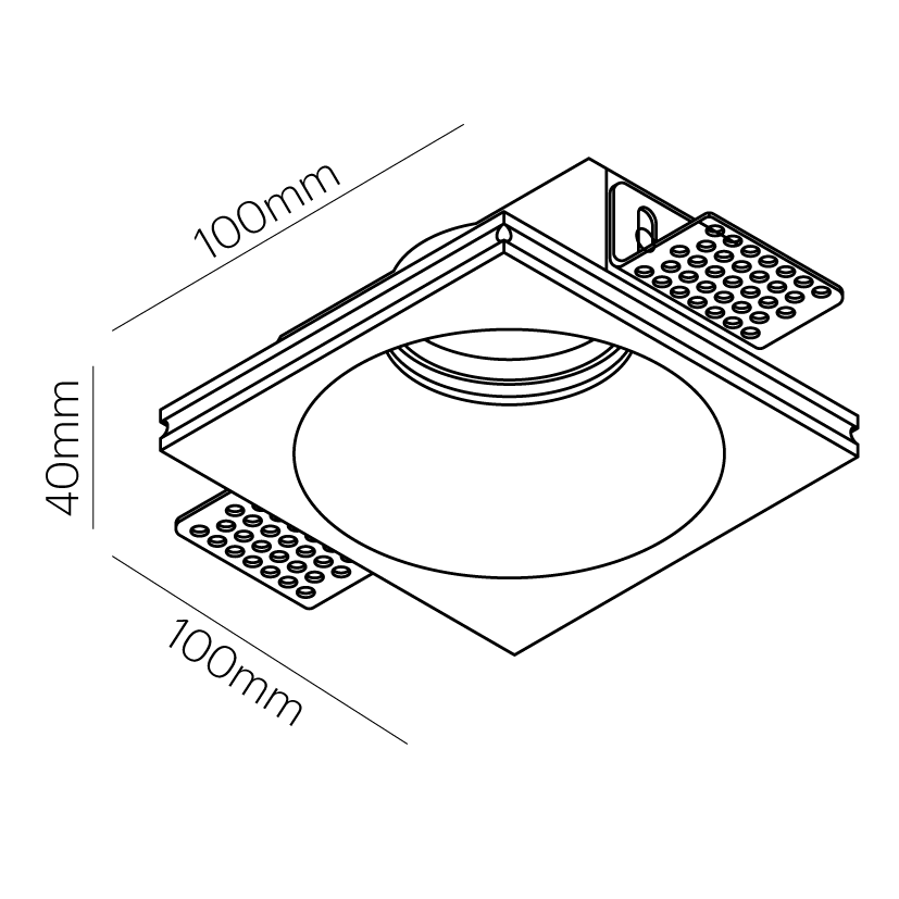 ARO DE EMPOTRAR CIRCULAR FIJO YESO - 3