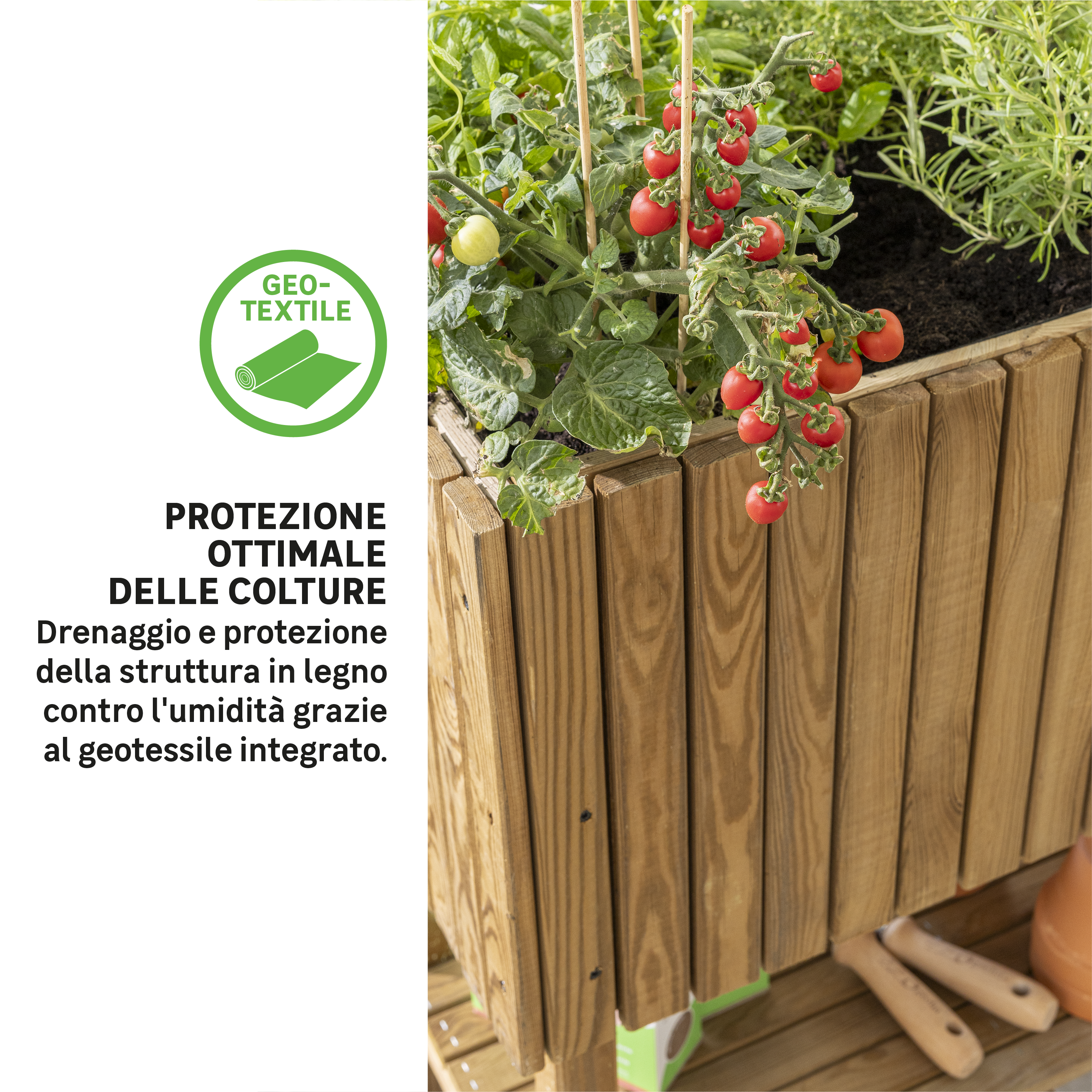 Fioriera per orto in legno GEOLIA marrone H 80 cm - 9