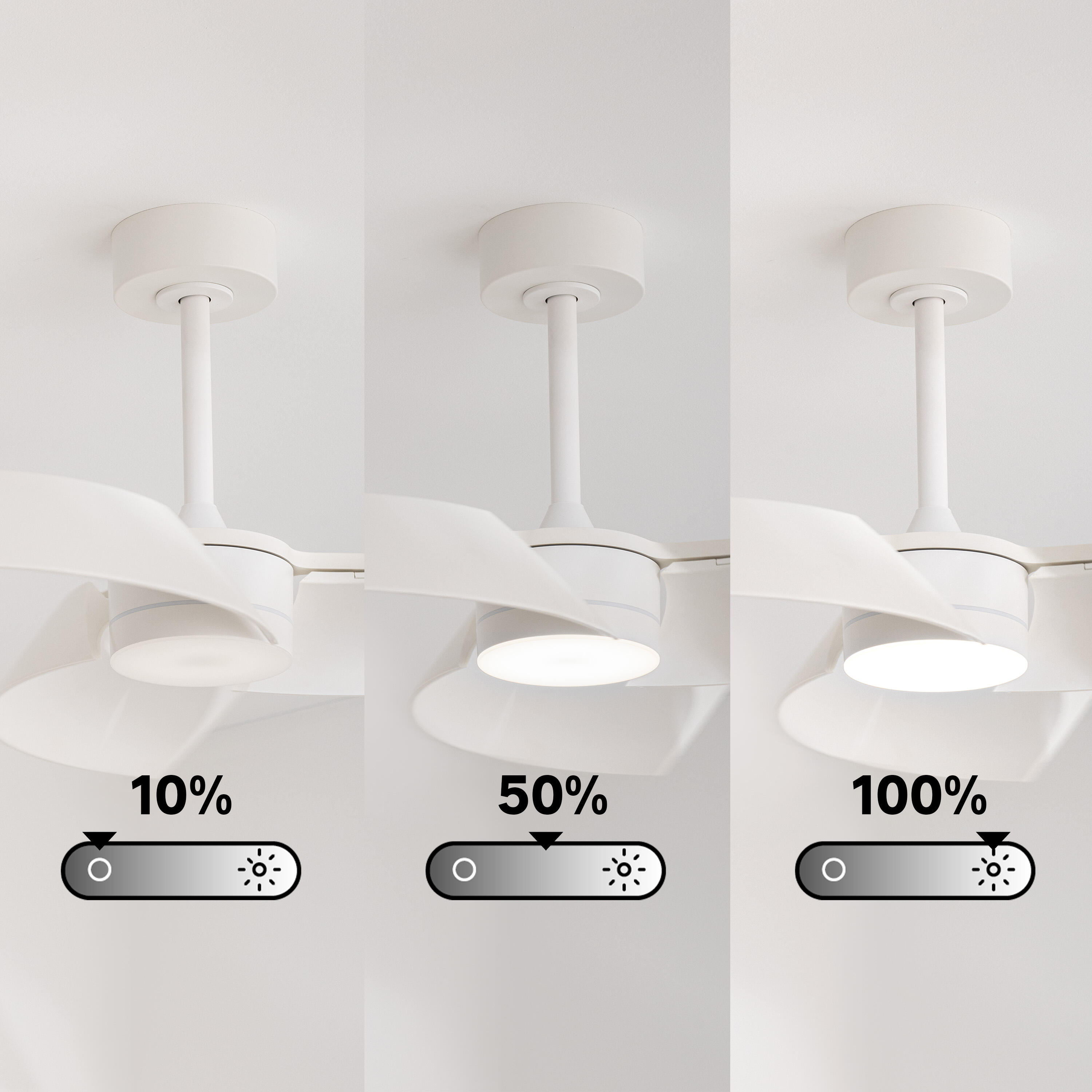 Ventilateur de plafond LED connecté silencieux, Cadix, INSPIRE SIGNATURE, blanc - 6