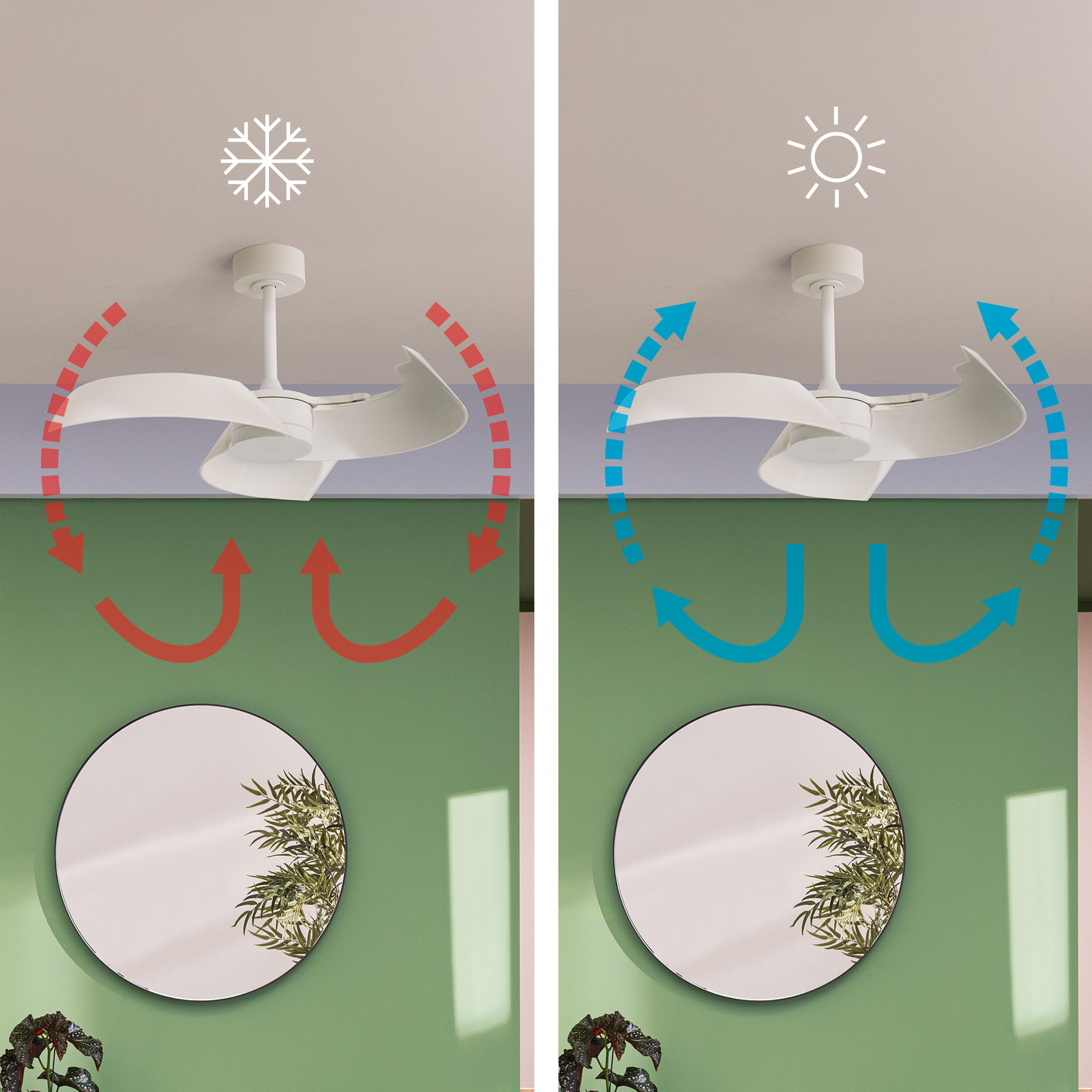 Ventilateur de plafond LED connecté silencieux, Cadix, INSPIRE SIGNATURE, blanc - 9