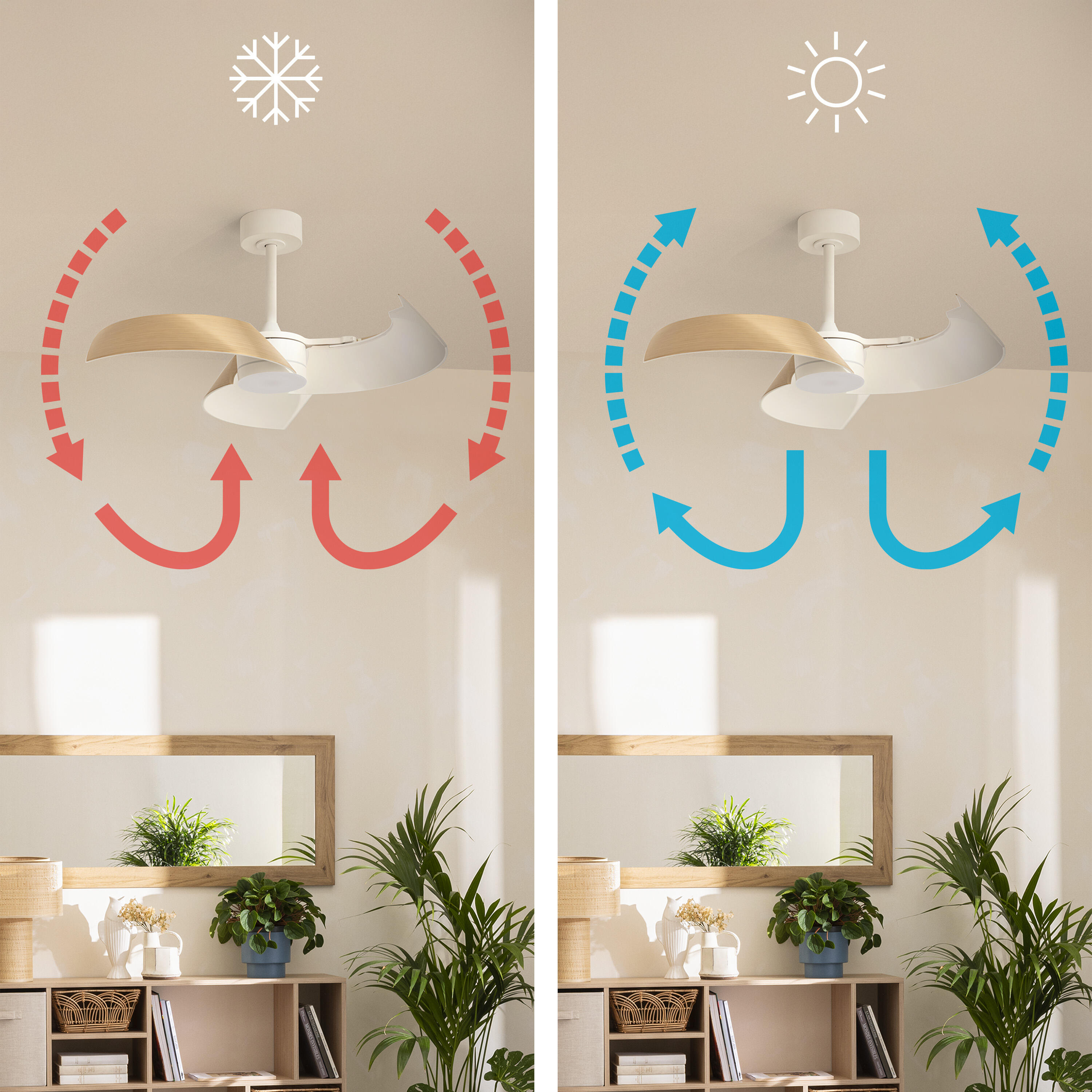 Ventilateur de plafond LED connecté silencieux, Cadix, INSPIRE SIGNATURE, bois - 8