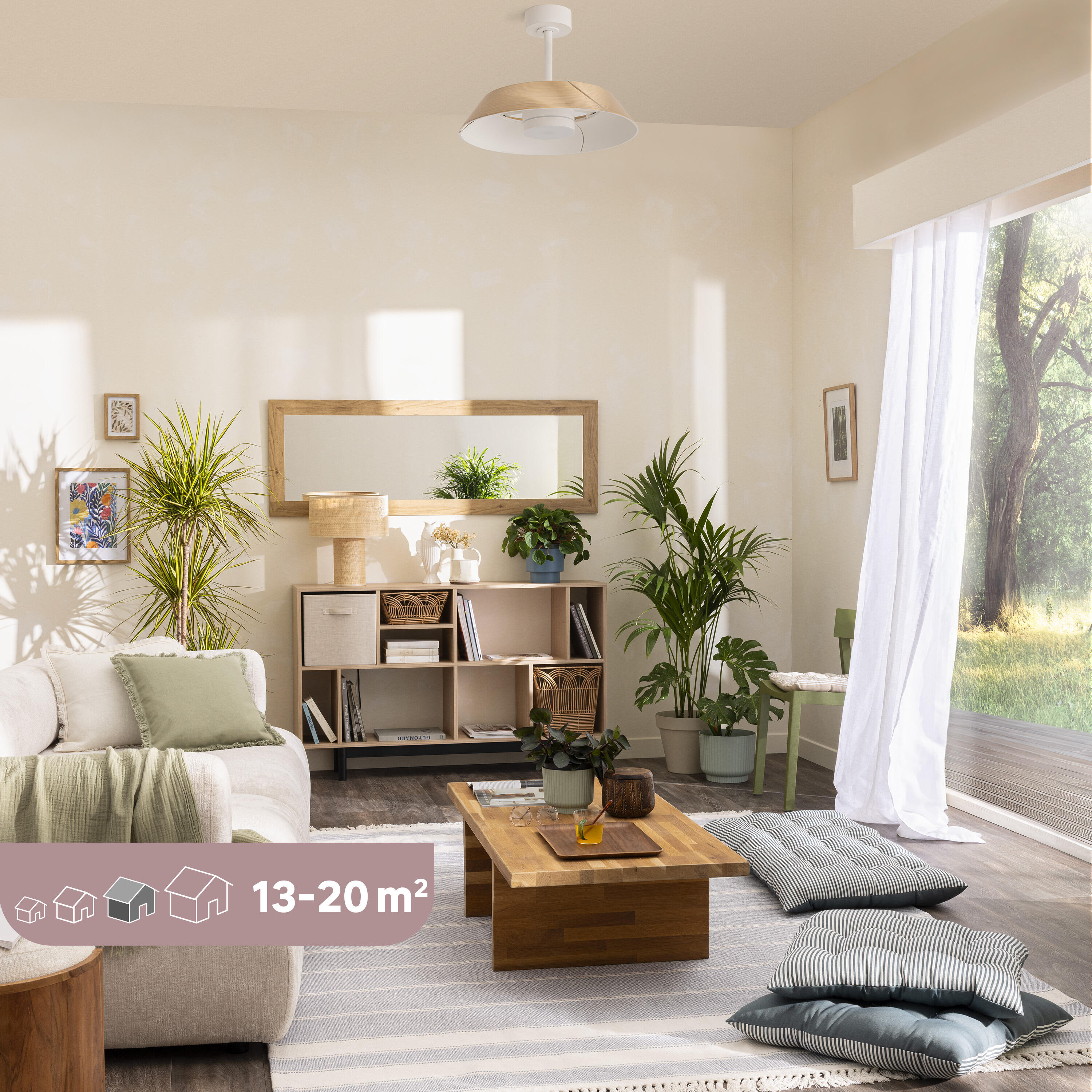 Ventilateur de plafond LED connecté silencieux, Cadix, INSPIRE SIGNATURE, bois - 12
